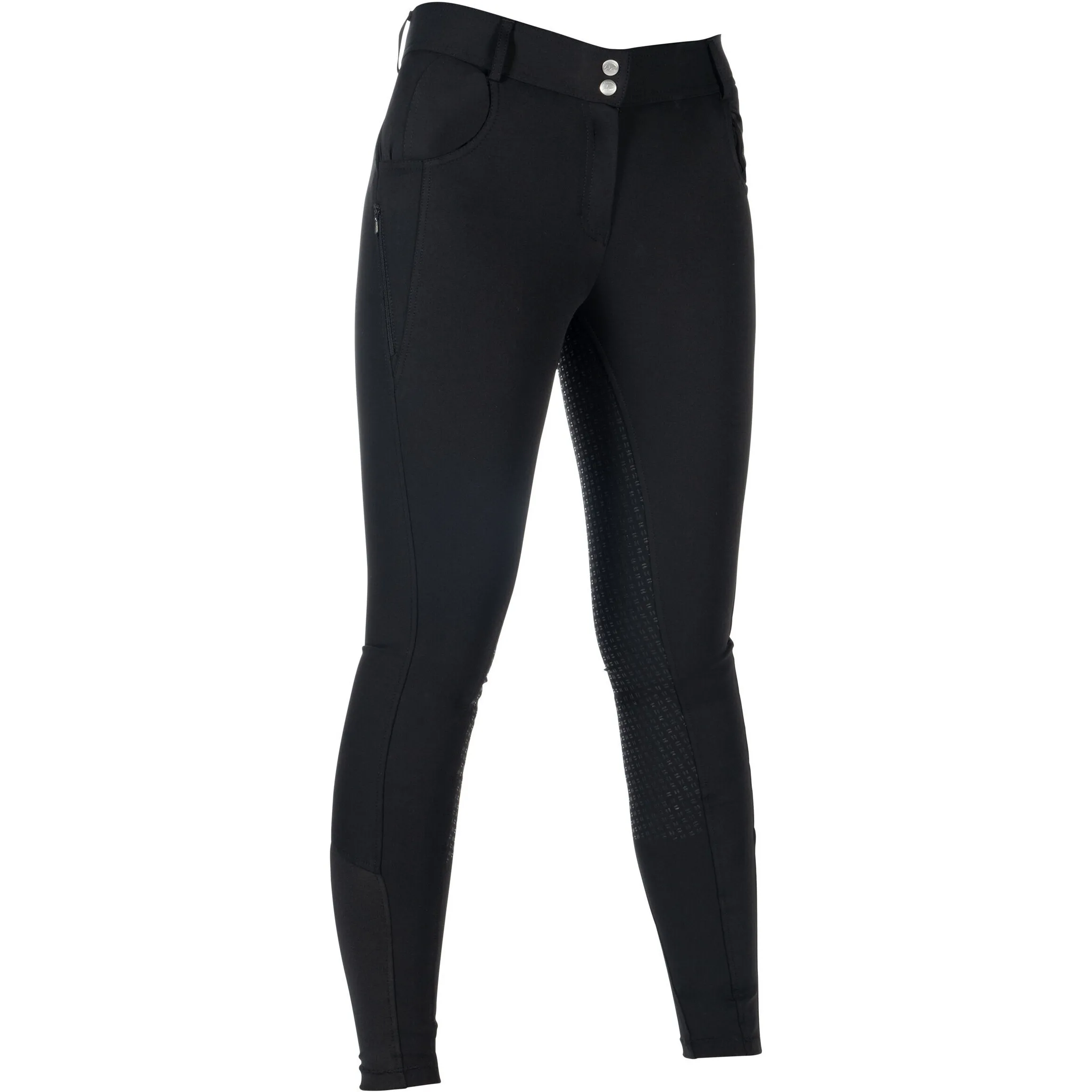 Kinder Reithose Silikon Vollbesatz ARI MID RISE schwarz