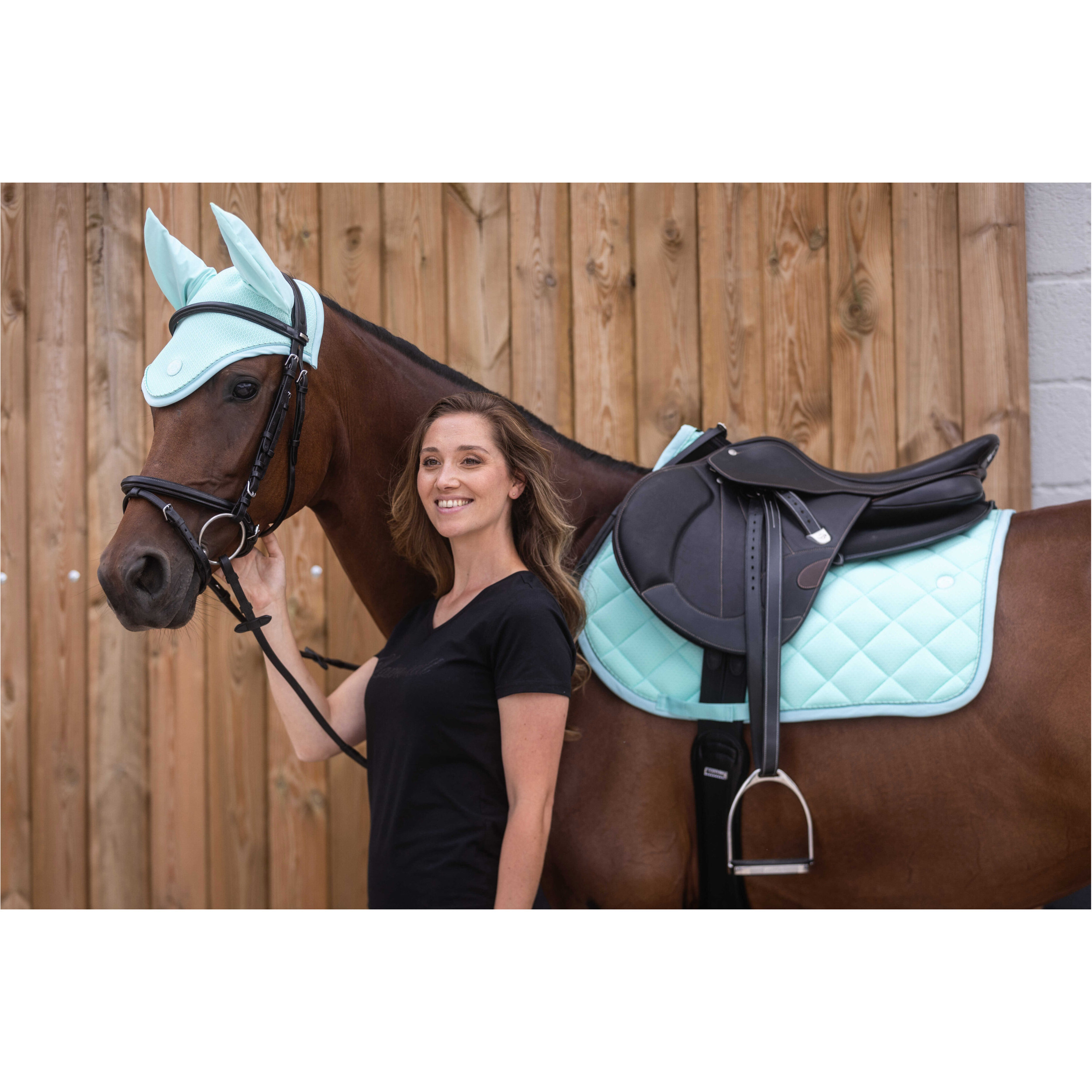 Fliegenhaube GLEAM mint Warmblut