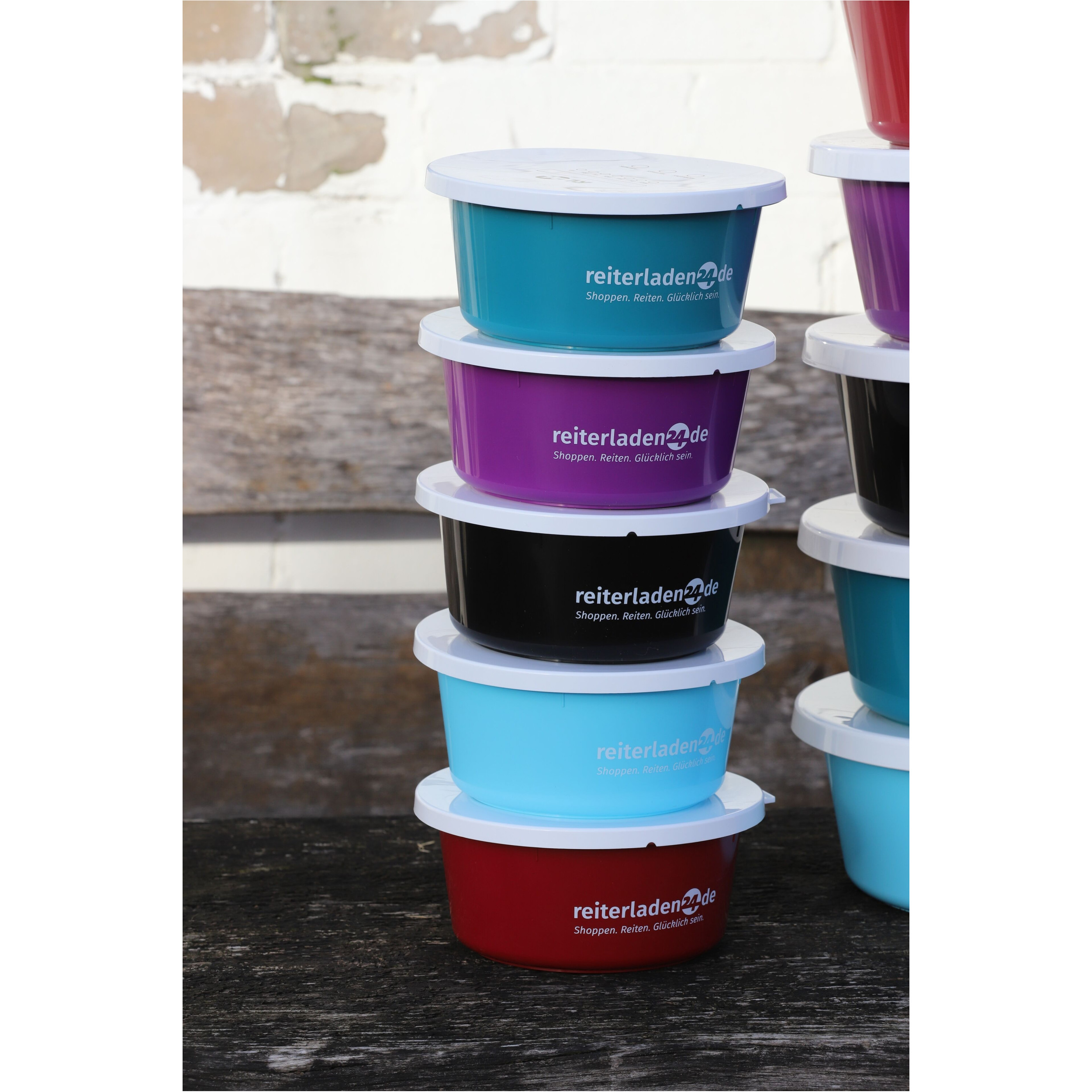 Müslischale mit Deckel wasserblau (3er Set)