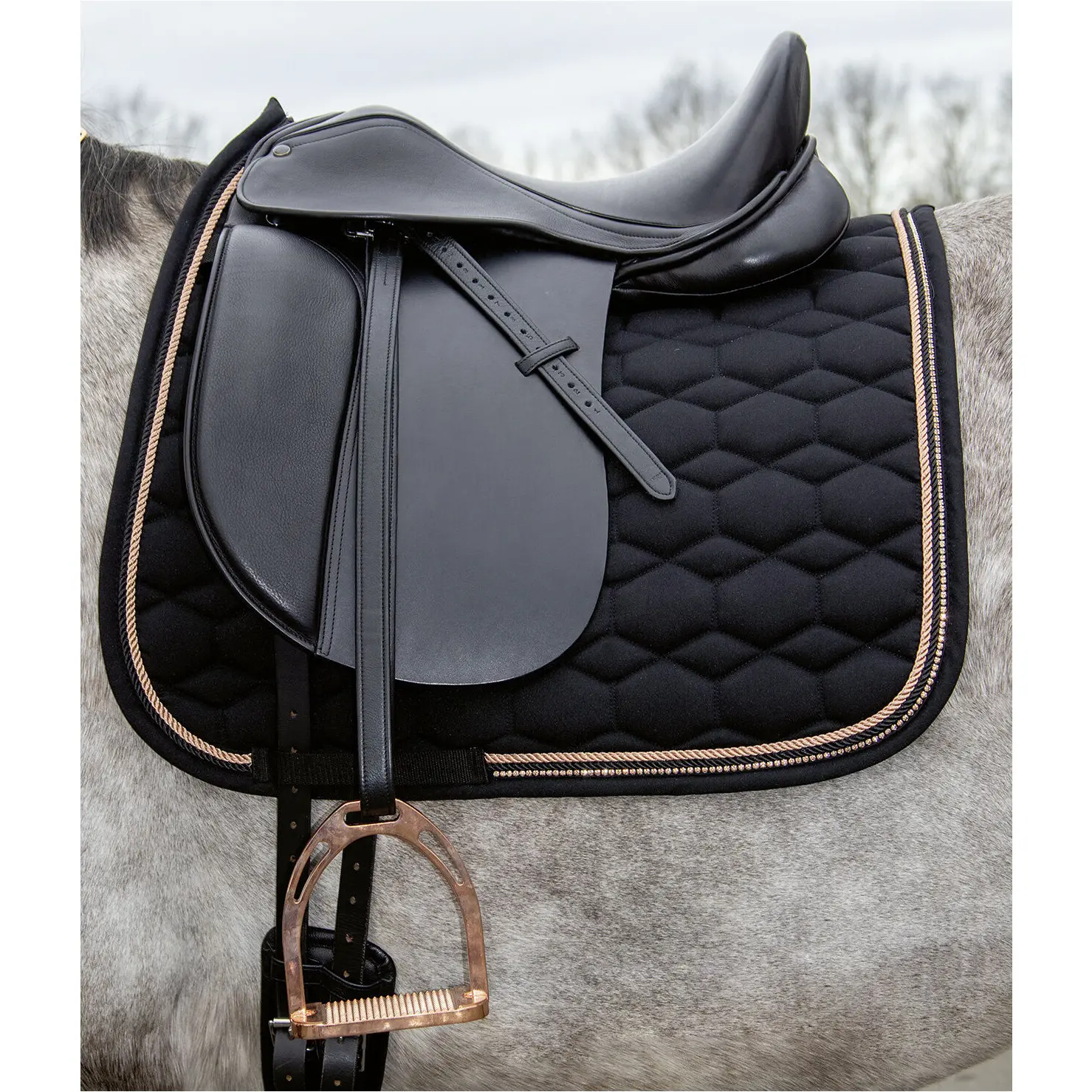 Schabracke ROSEGOLD GLAMOUR STYLE schwarz/rosegold