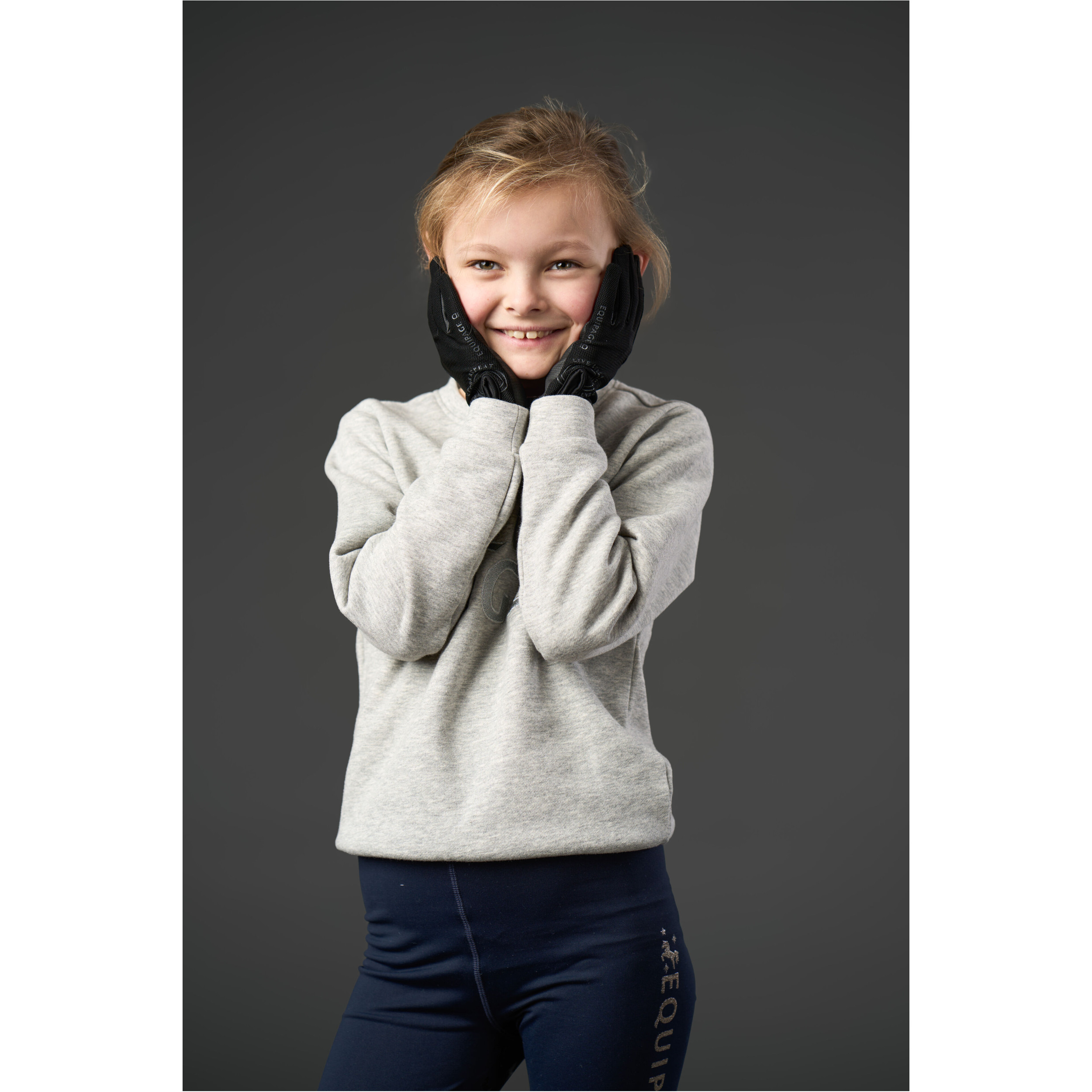 Kinder Reithandschuhe TERINA MESH schwarz