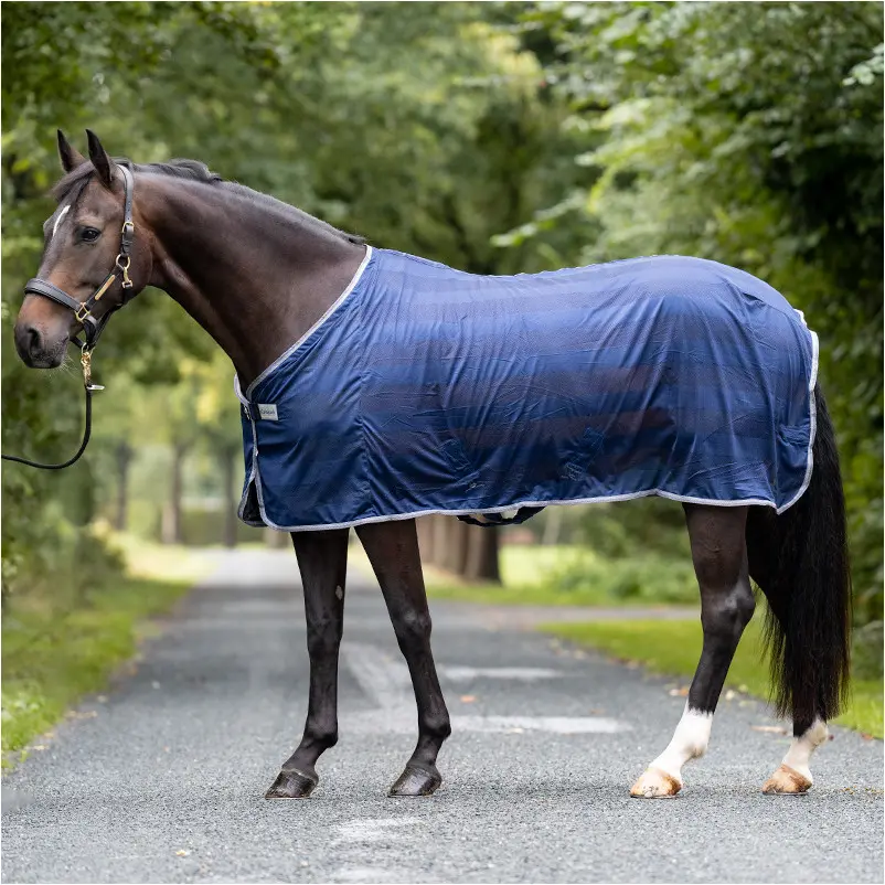 Fliegendecke STRIPE marine/grau