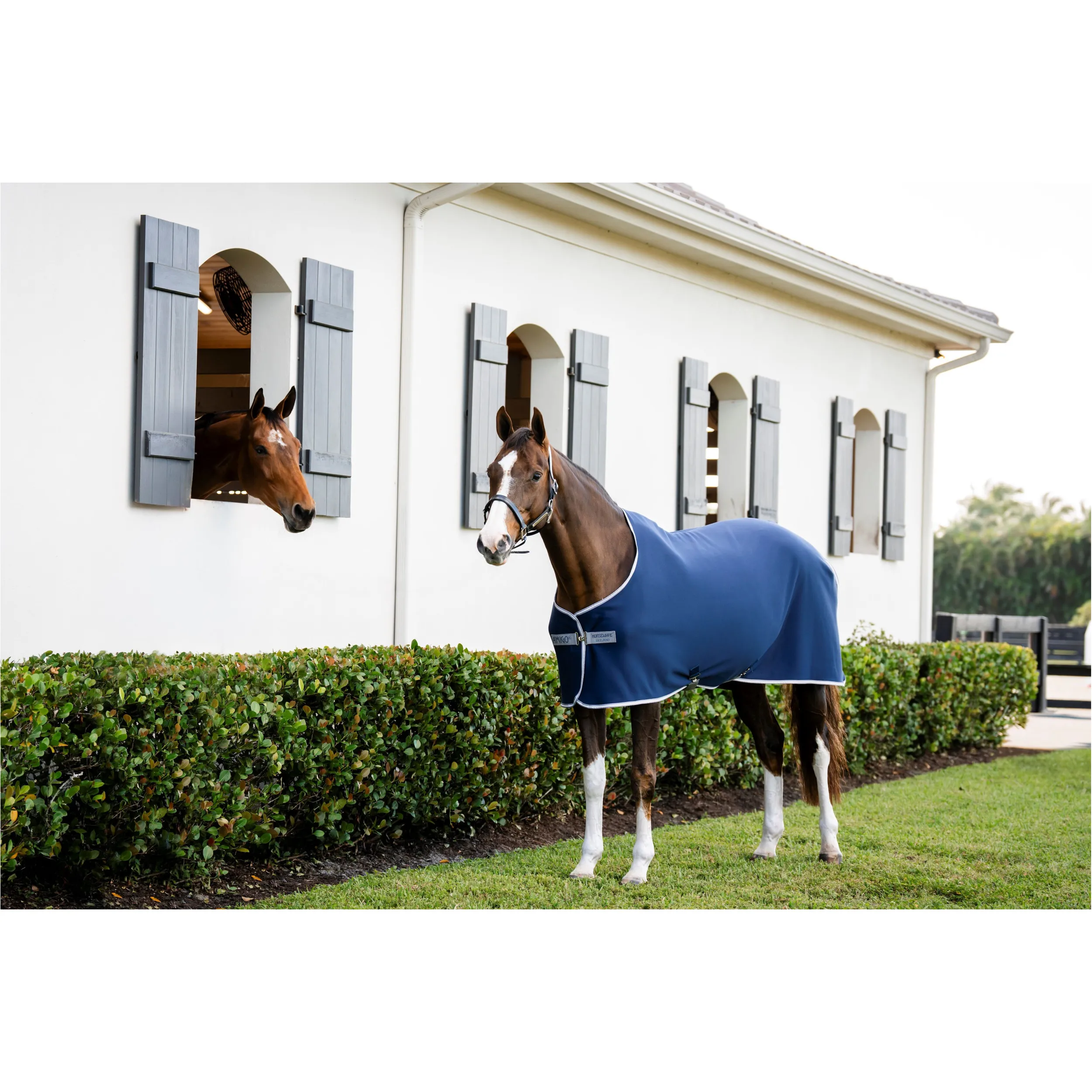 Abschwitzdecke AMIGO Jersey Cooler navy/titanium grey/silver