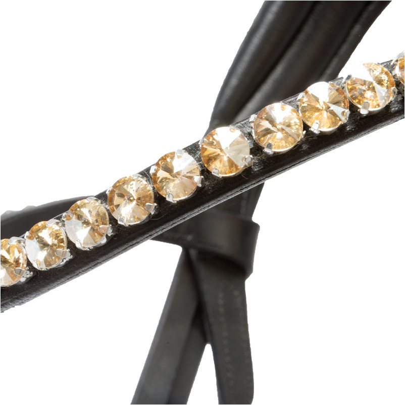 Trensenzaum mit schwedischen Reithalfter FORTUNA schwarz