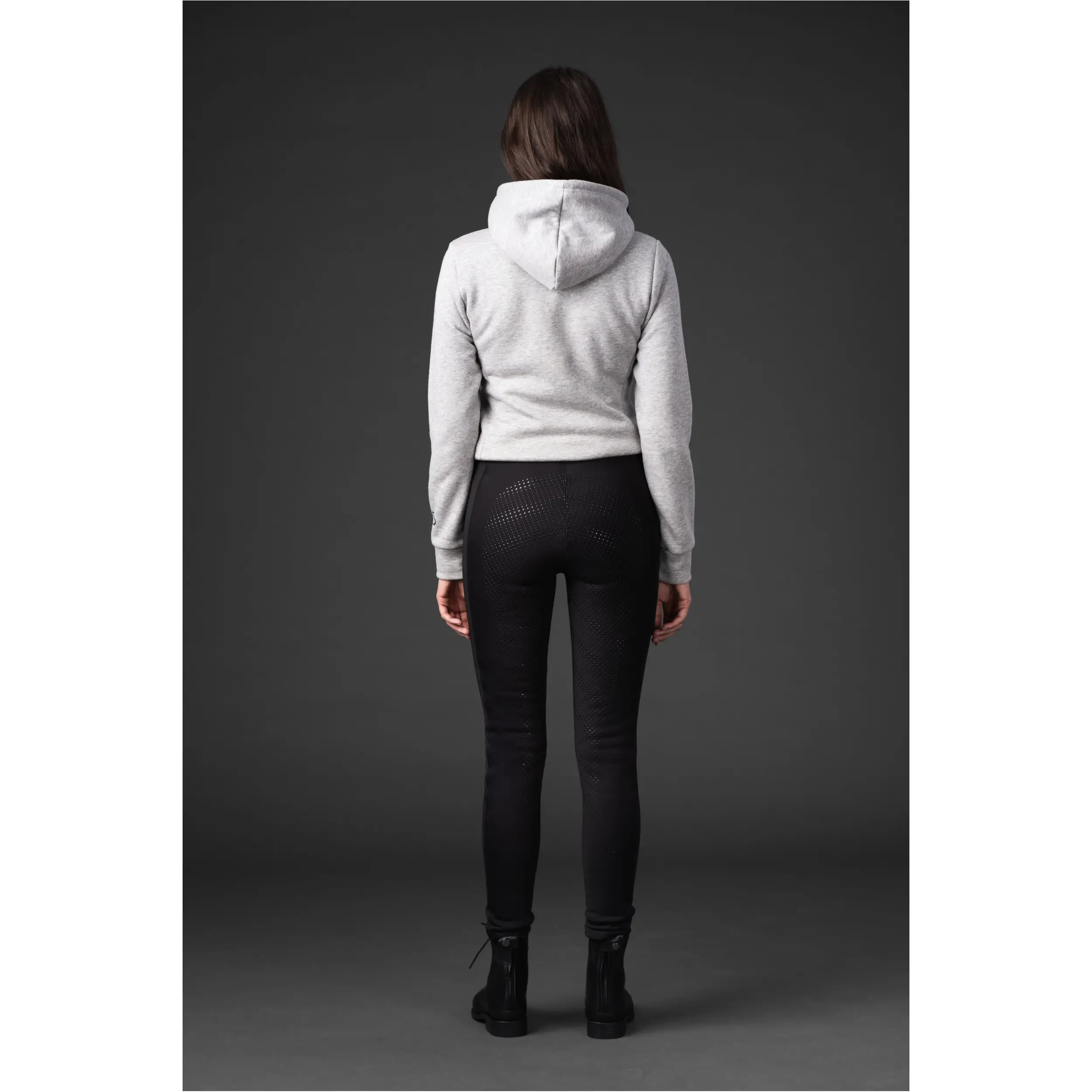 Winter Damen Reitleggings Silikon Vollbesatz PANOLA Teddy schwarz