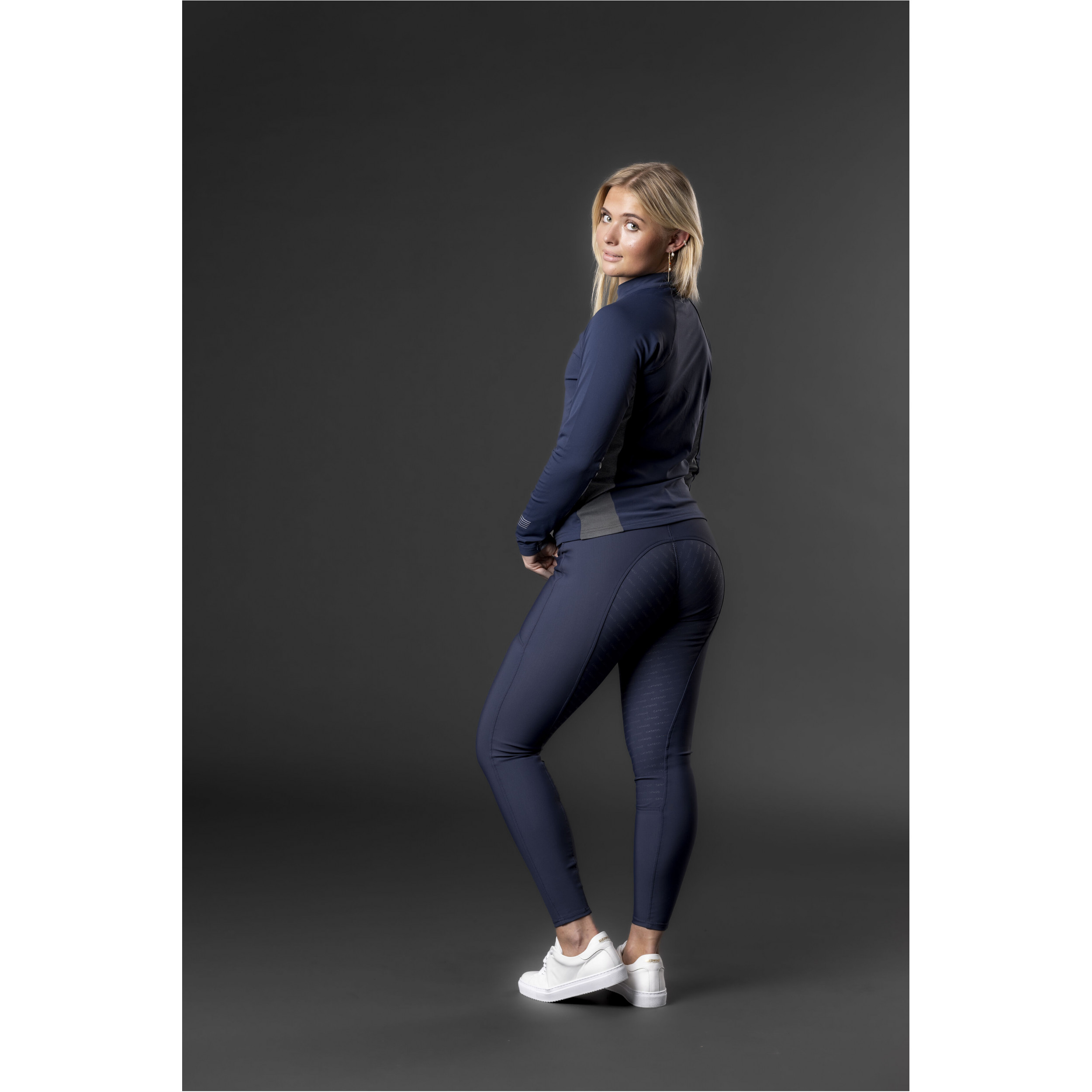Damen Reithose Silikon Vollbesatz RIHANNA navy