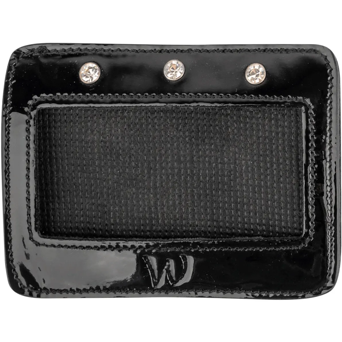 Startnummern Lackleder rechteckig schwarz