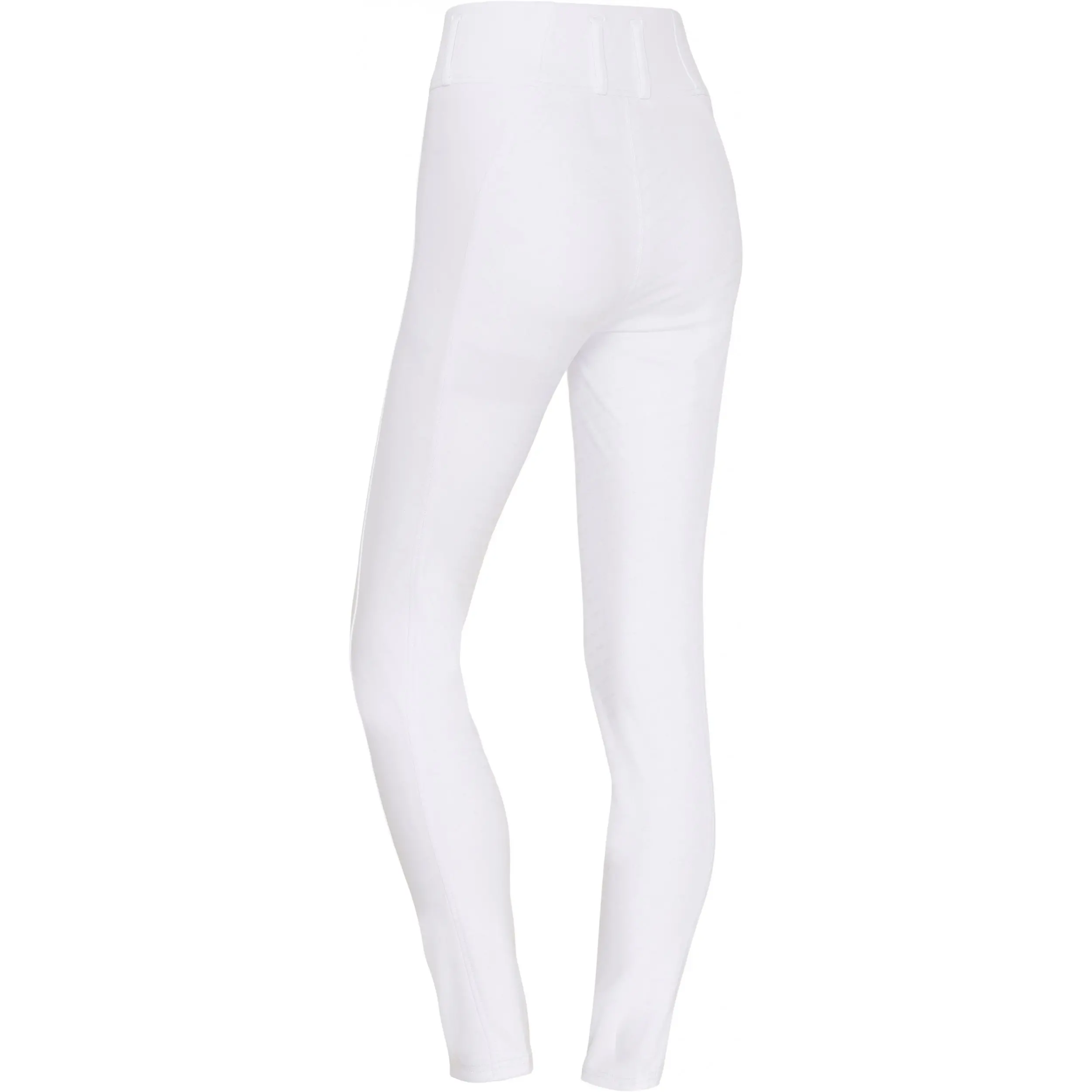 Damen Reitleggings Silikon Vollbesatz RIVER F/G mit Gürtelschlaufen weiß