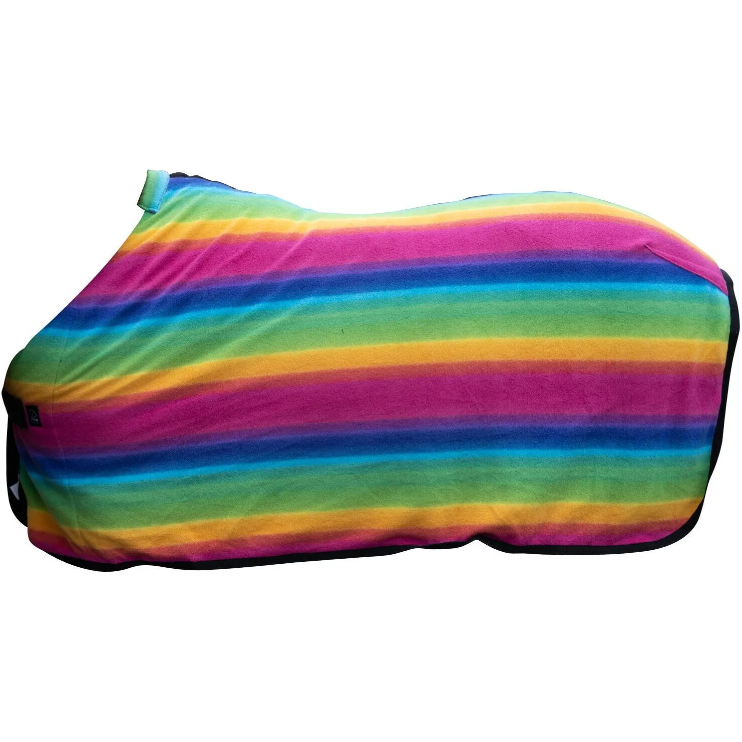 Abschwitzdecke für Shettys RAINBOW bunt gestreift
