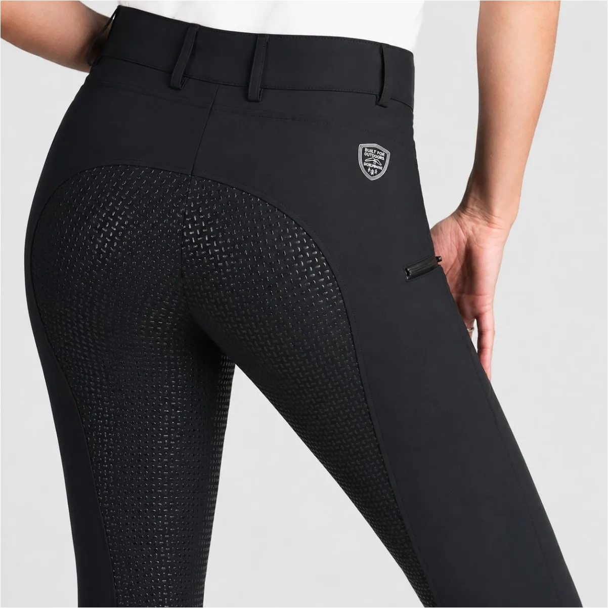 Damen Thermo Reithose Silikon Vollbesatz DryRide JODHPUR BREECHES schwarz