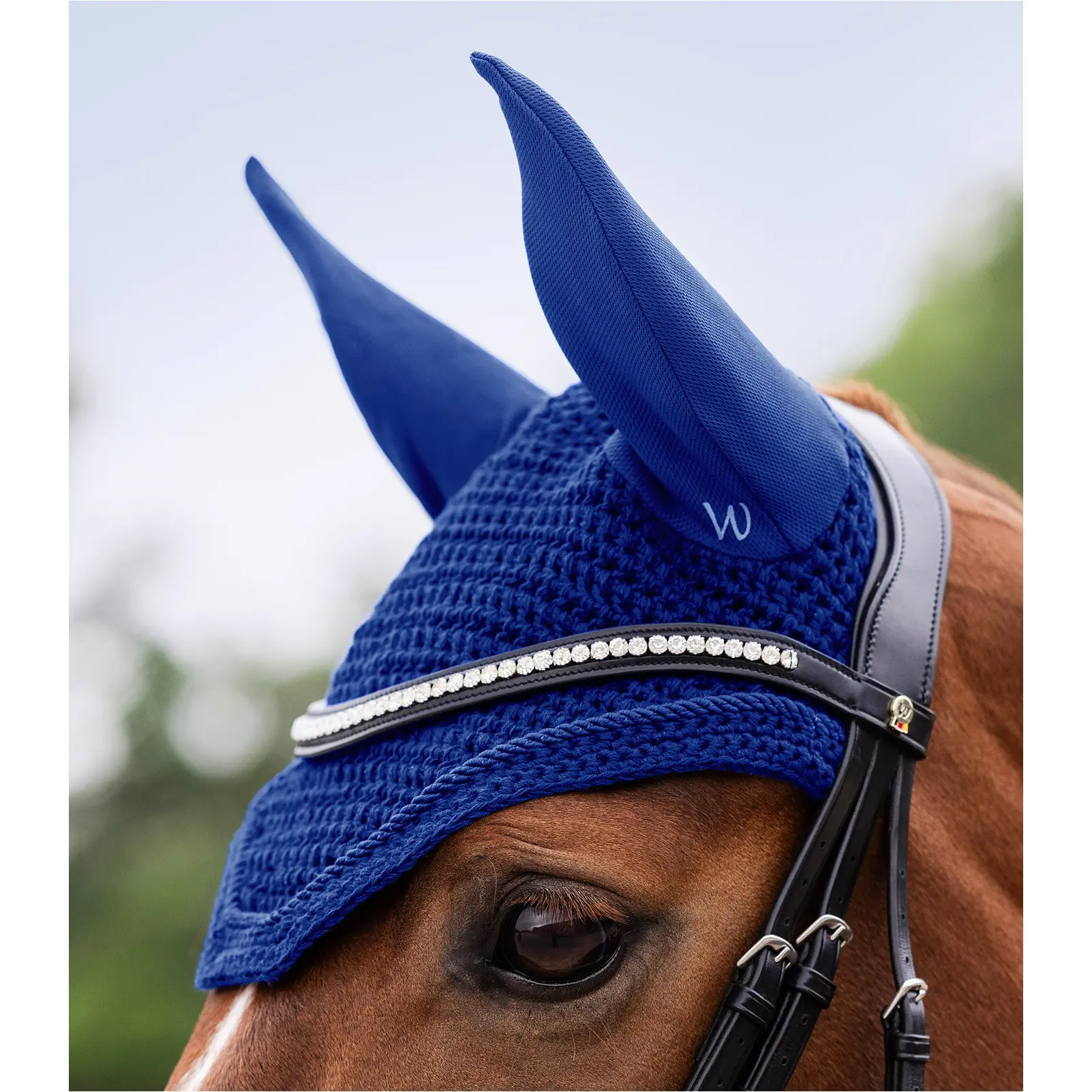 Fliegenhaube mit Mesh-Ohren BASIC saphirblau