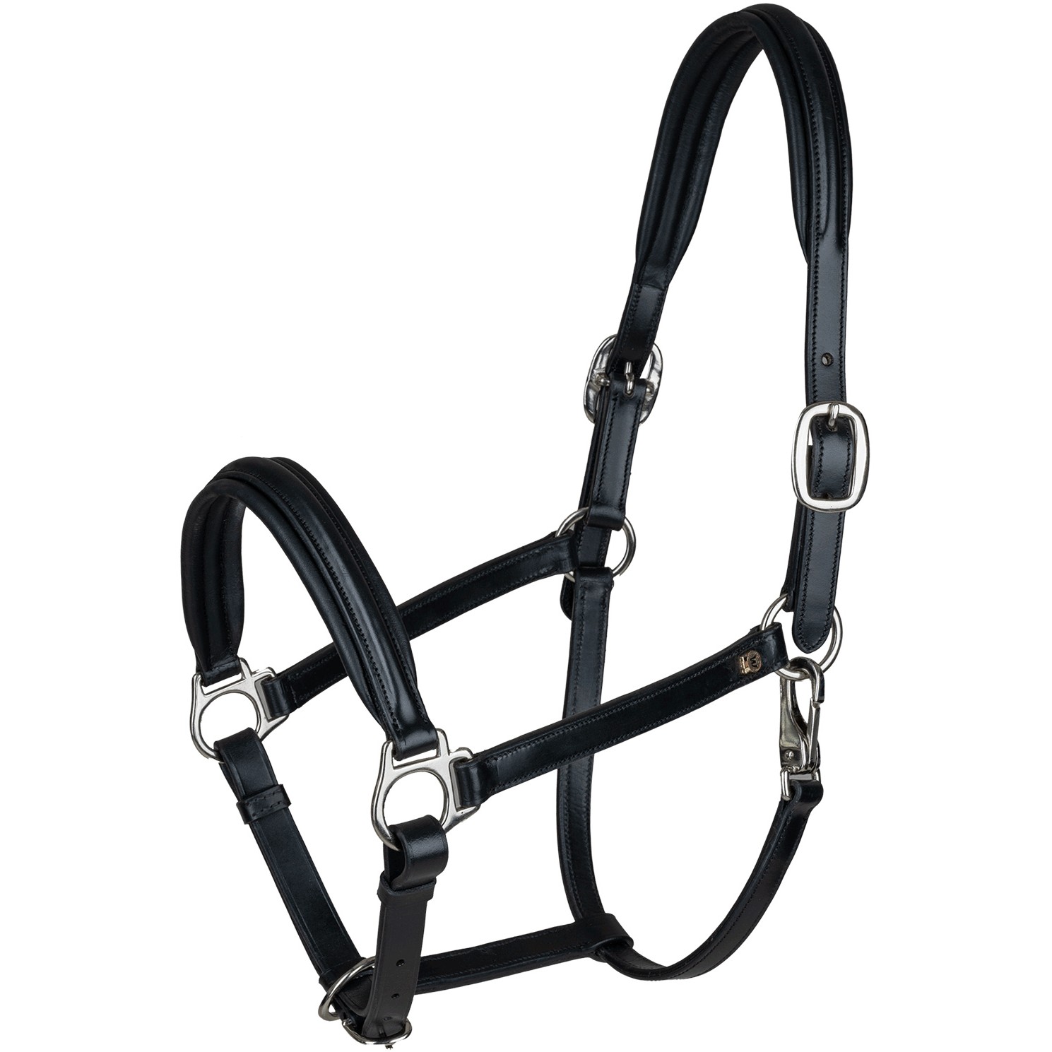 Lederhalfter S-Line CLASSY schwarz/silber