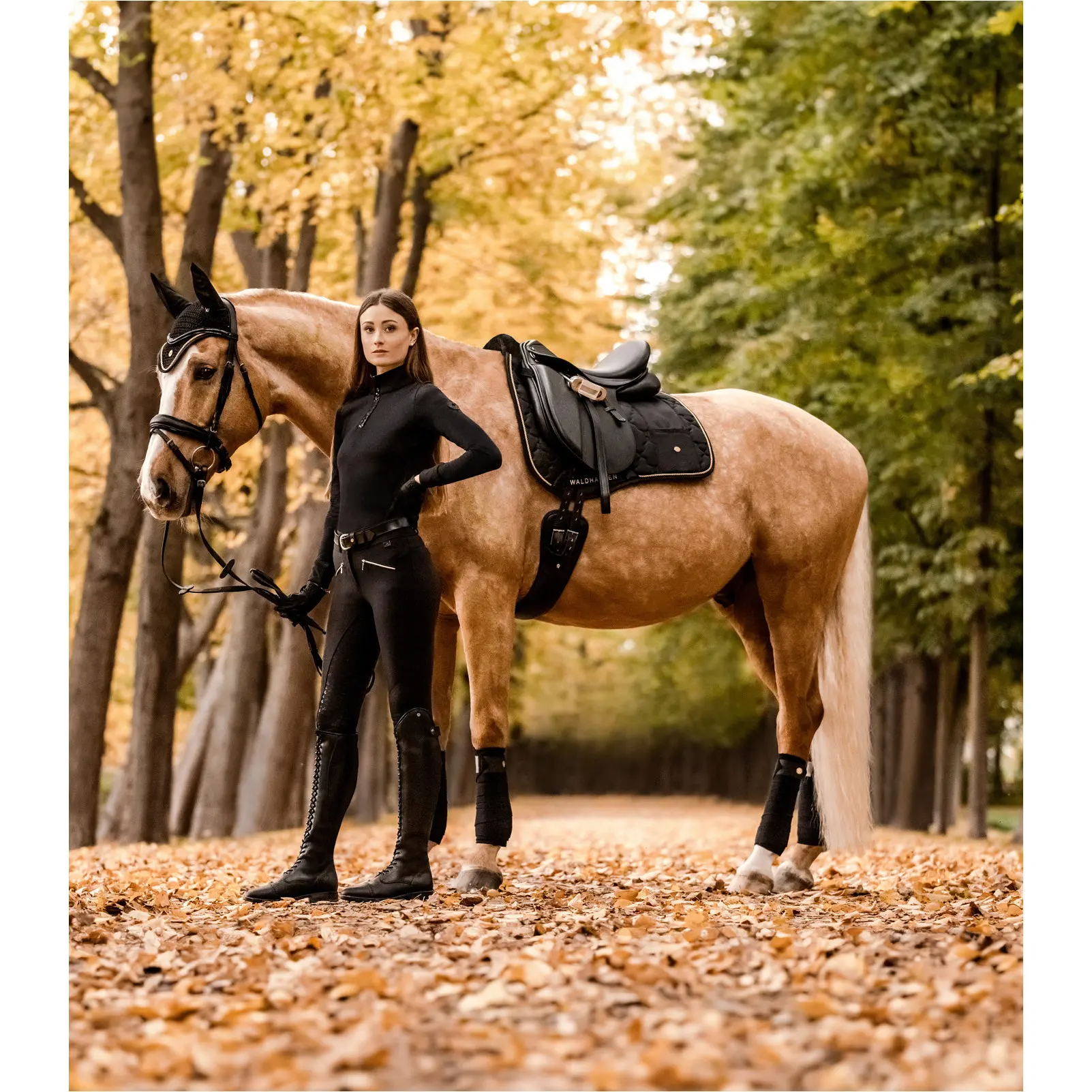Kinder Reithose Silikon Vollbesatz HELLA High Waist schwarz