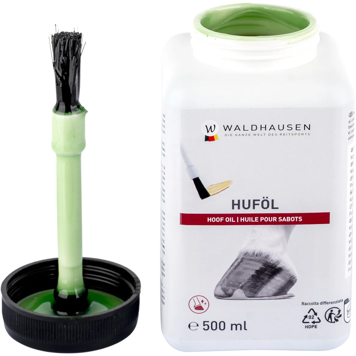 Huföl mit Lorbeeröl und Pinsel grün 500ml 