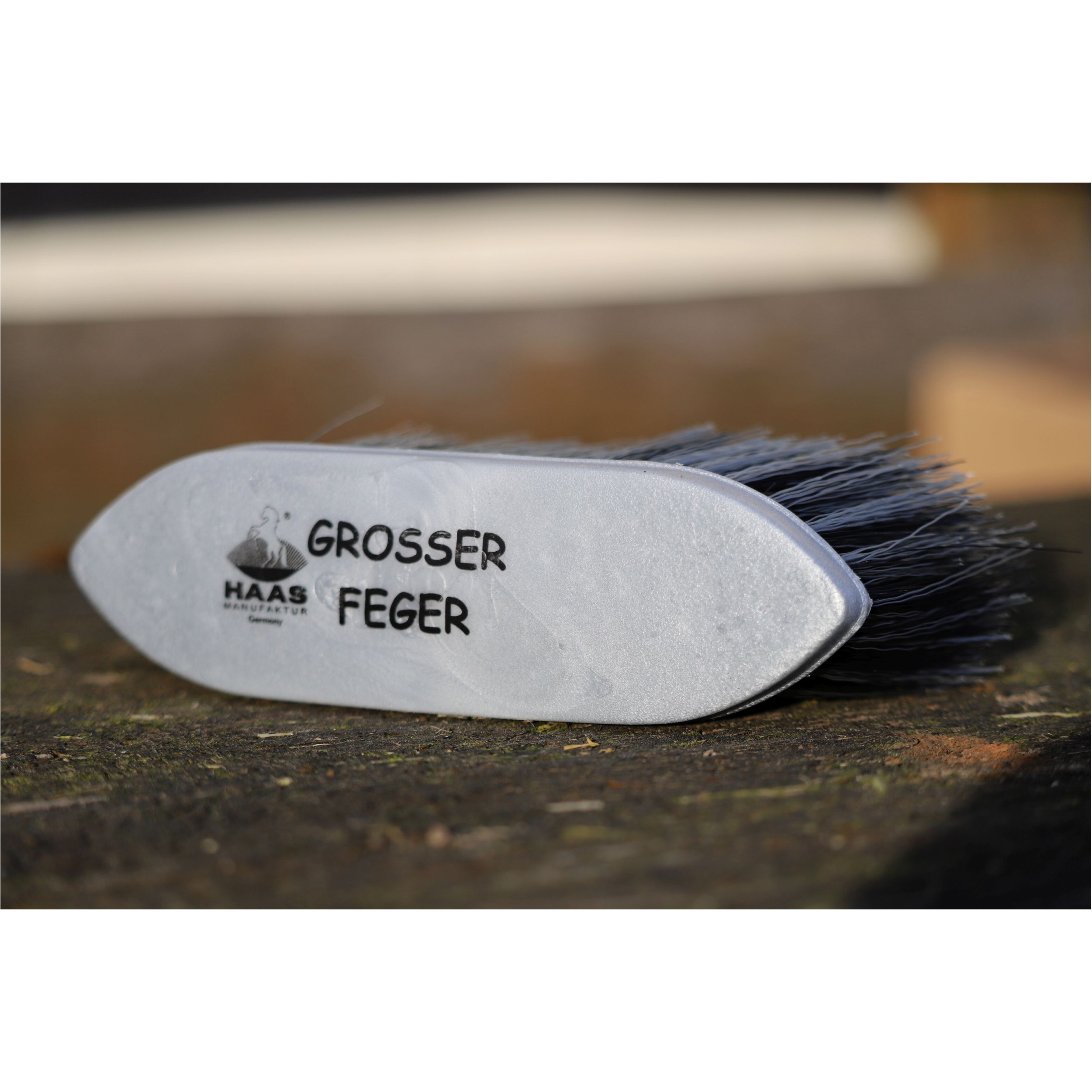 Mähnenbürste groß 8cm GROSSER FEGER silber