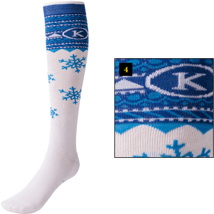 Reitsocken KAVALSOCKS CHRISTMAS weiß/blau/hellblau