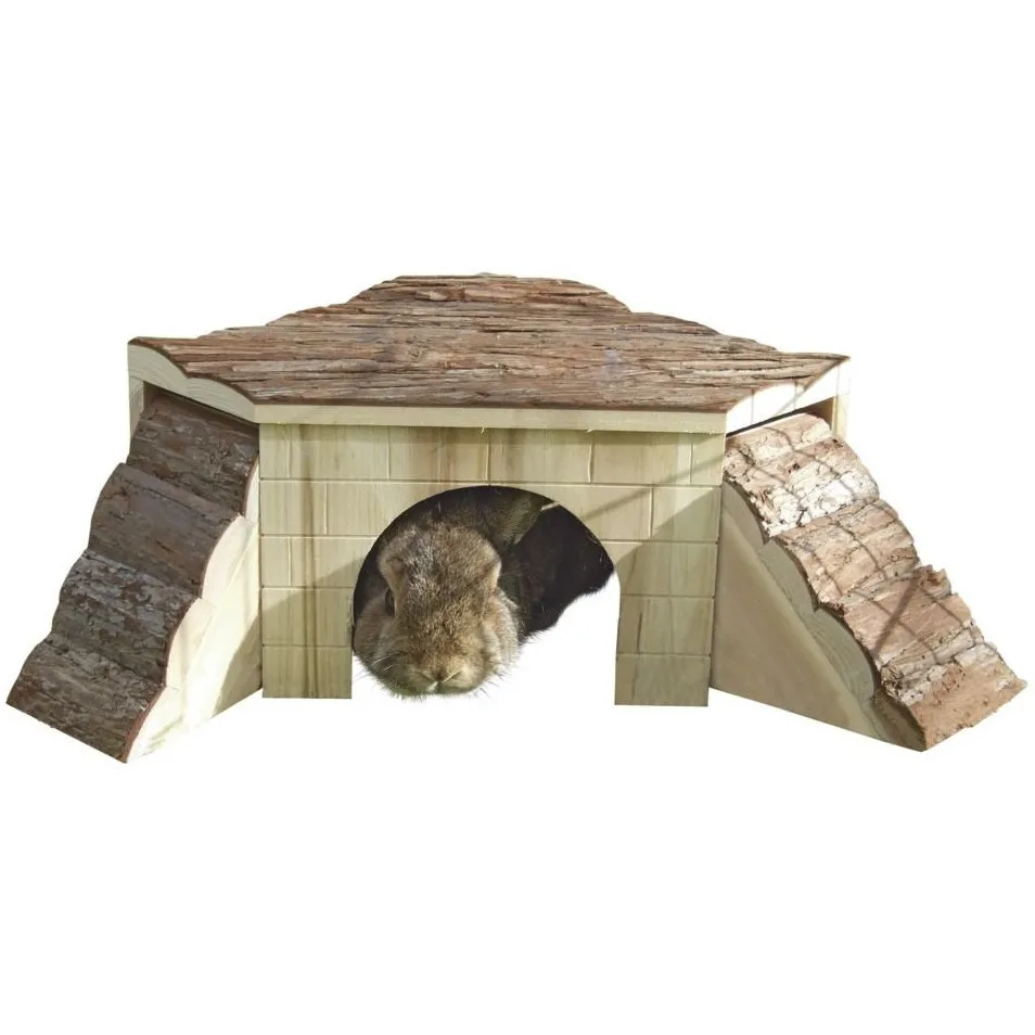Nagerhaus mit Rampen NATURE 37x37x16cm 