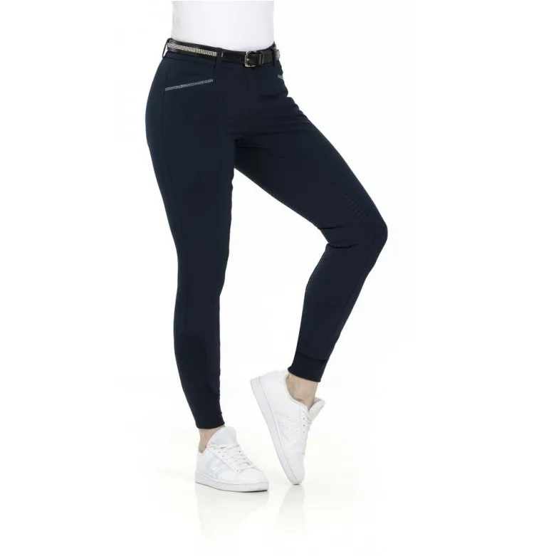 Damen Reithose Silikon Vollbesatz GIZEL marineblau