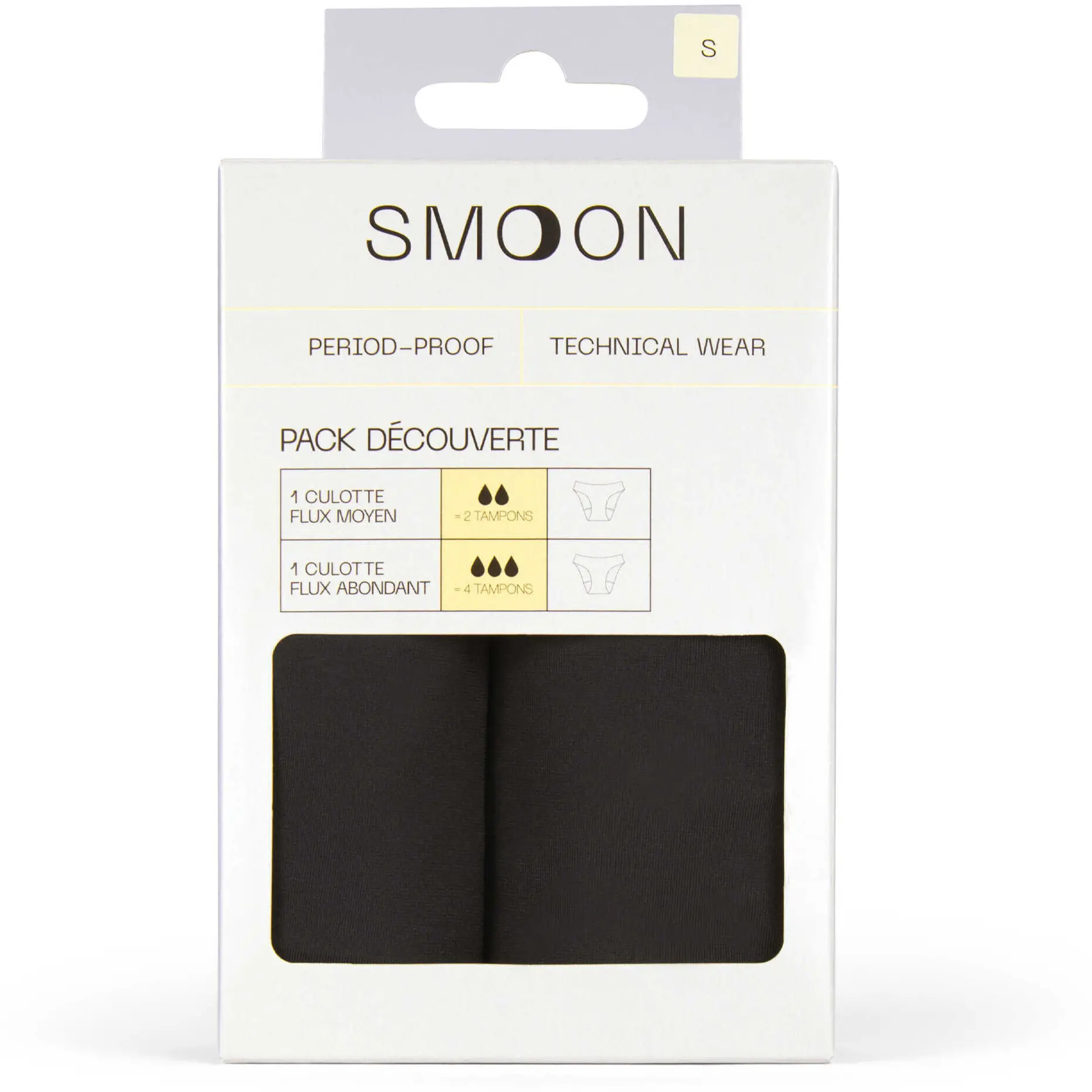 Damen Periodenslips 2er Set schwarz