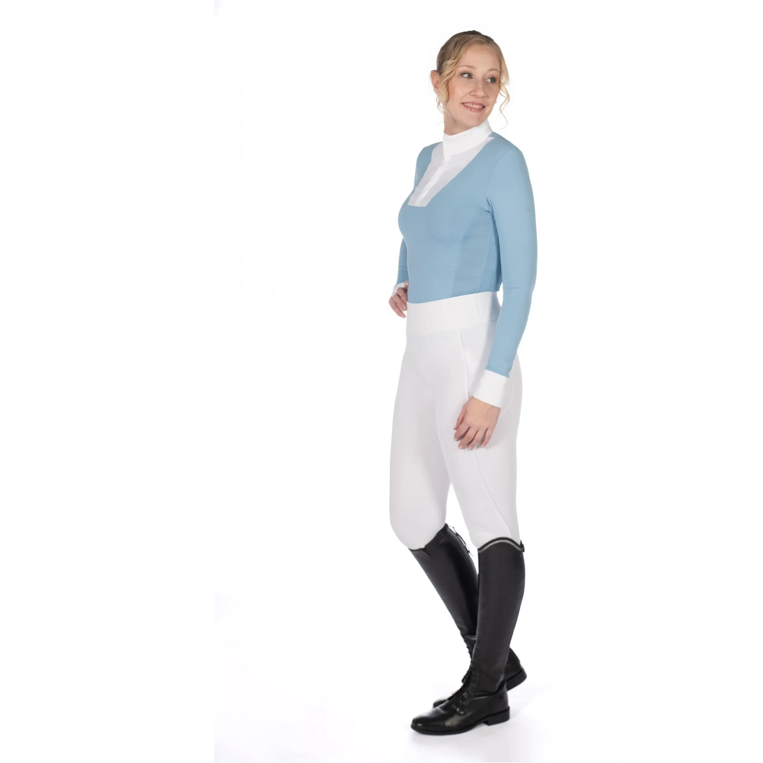 Damen Turniershirt Langarm VIRGINIA eisblau