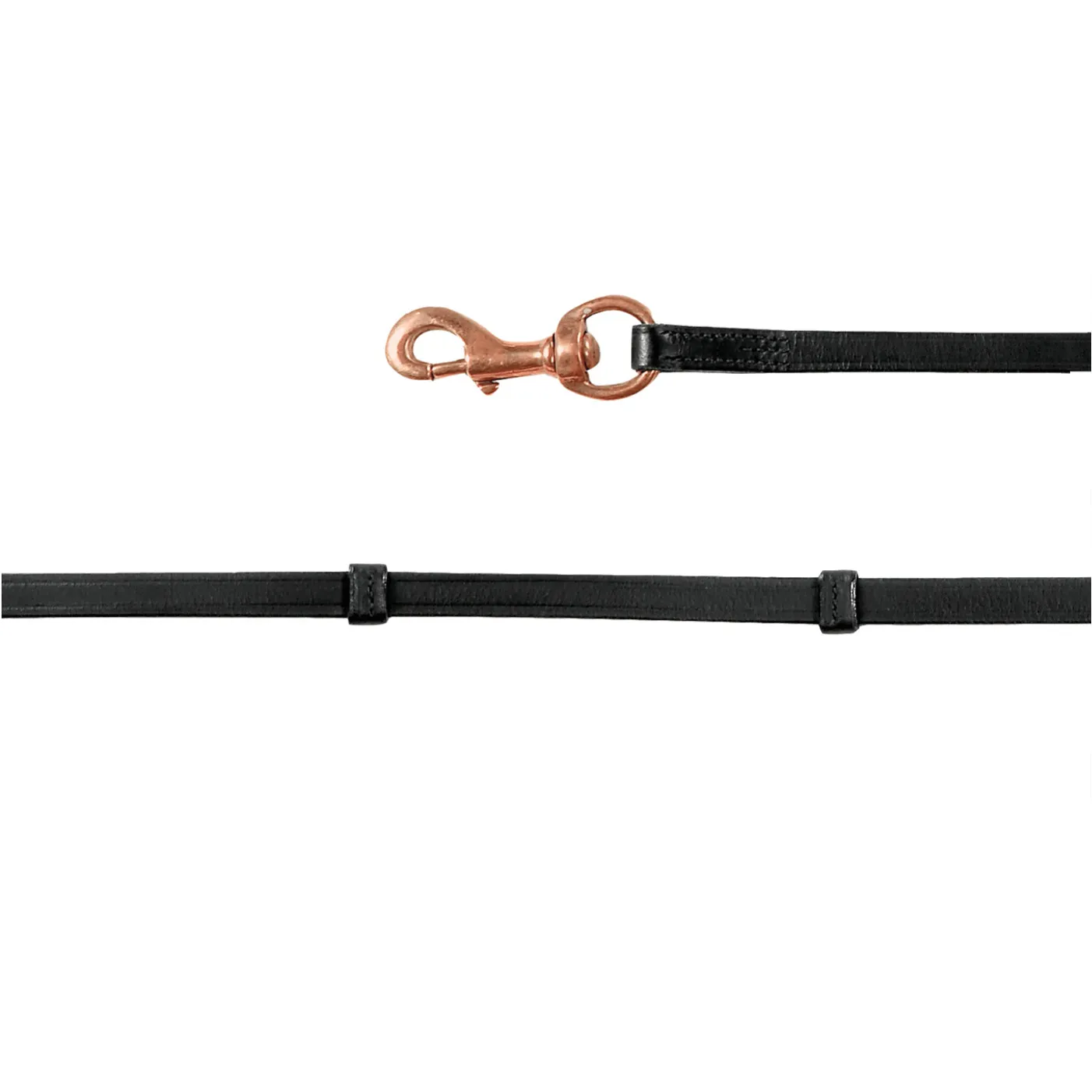 Island Zügel mit Karabiner schwarz/roségold 250cm