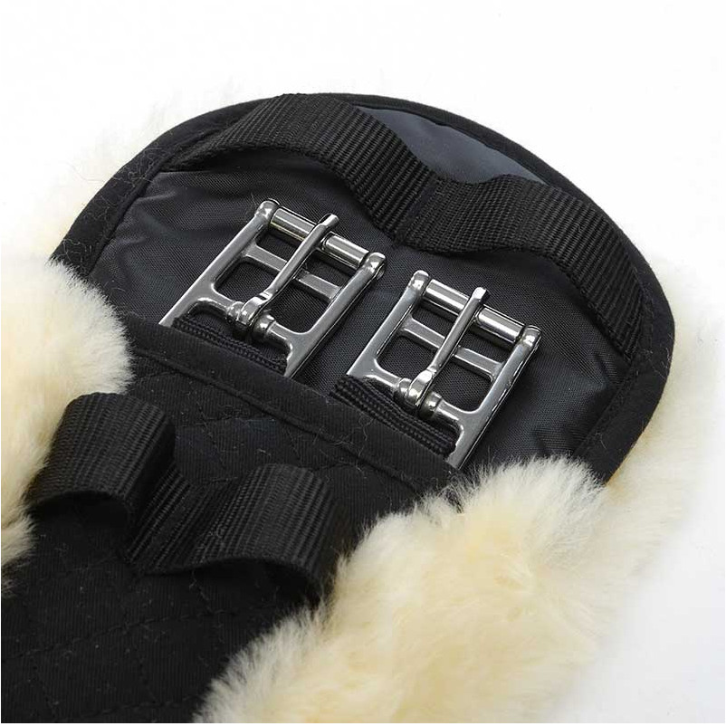 Kurzgurt mit Lammfell ohne Elast COMFORT schwarz/natur