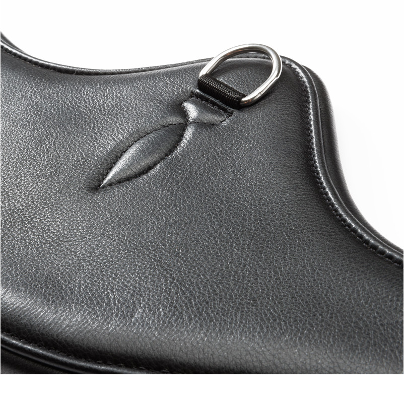 Ledersattelgurt mit Elast CASPER Softleder schwarz Ledersattelgurt mit Elast CASPER Softleder schwarz