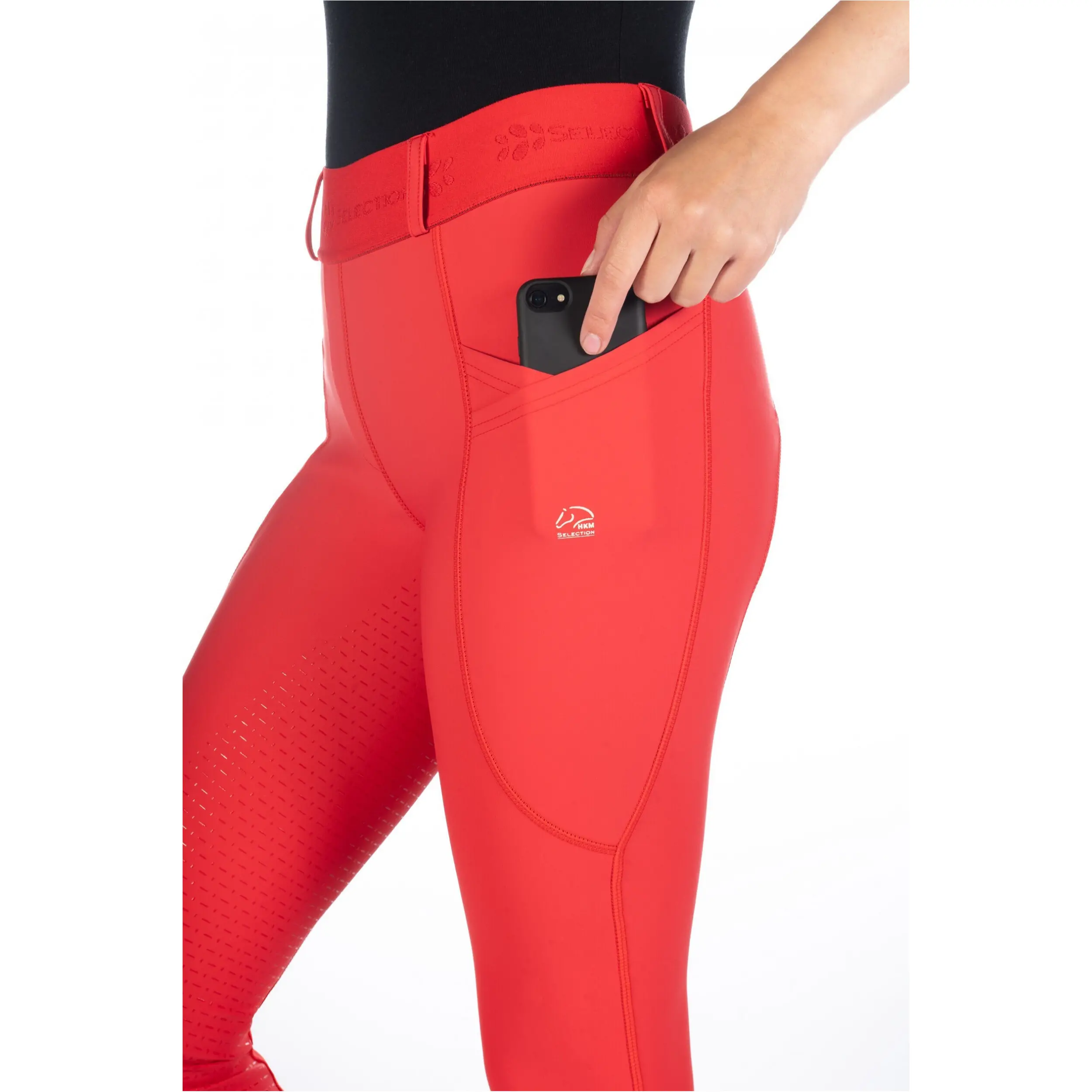 Damen Reitleggings Silikon Vollbesatz ARUBA rot