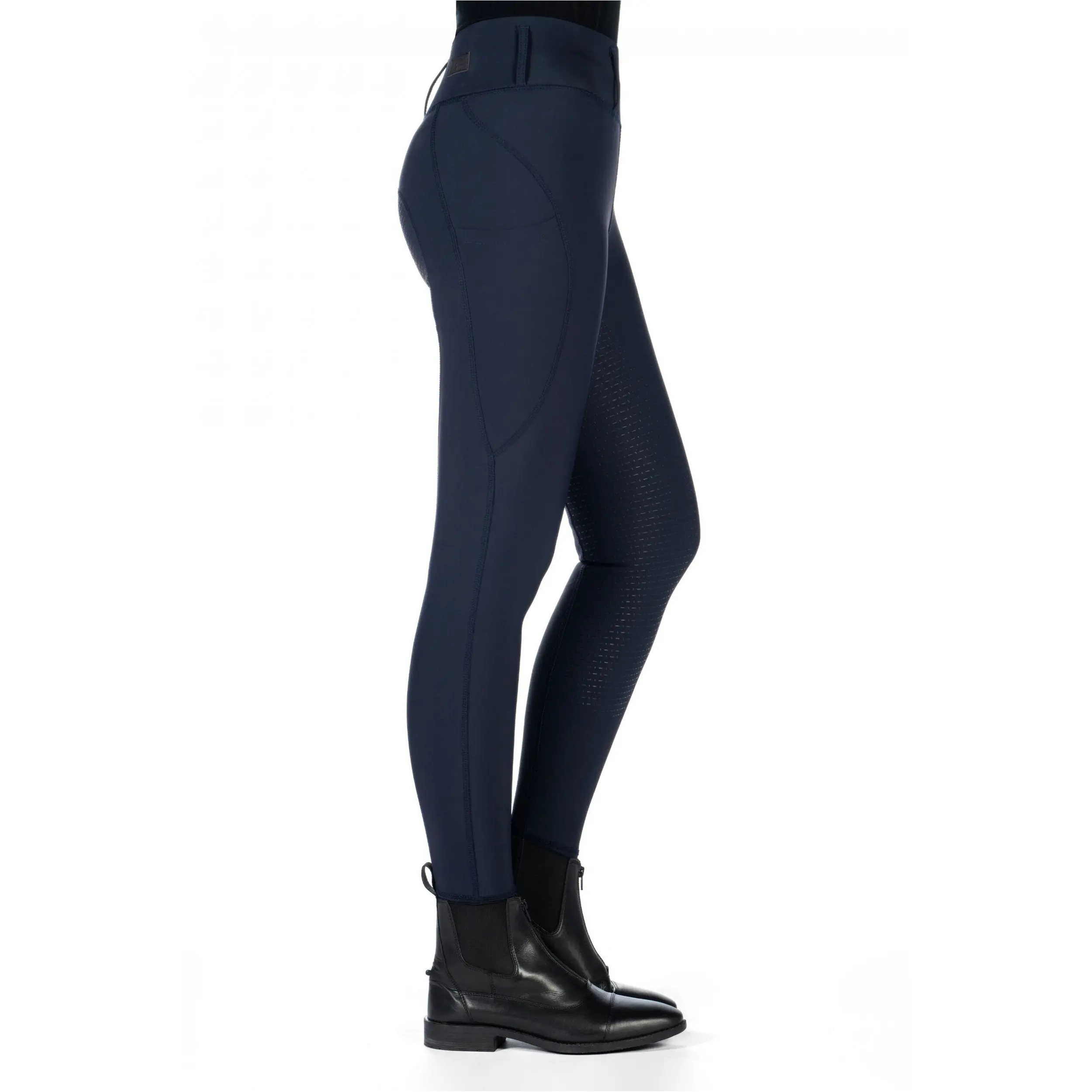 Kinder Reitleggings Silikon Vollbesatz JIL HIGH WAIST dunkelblau