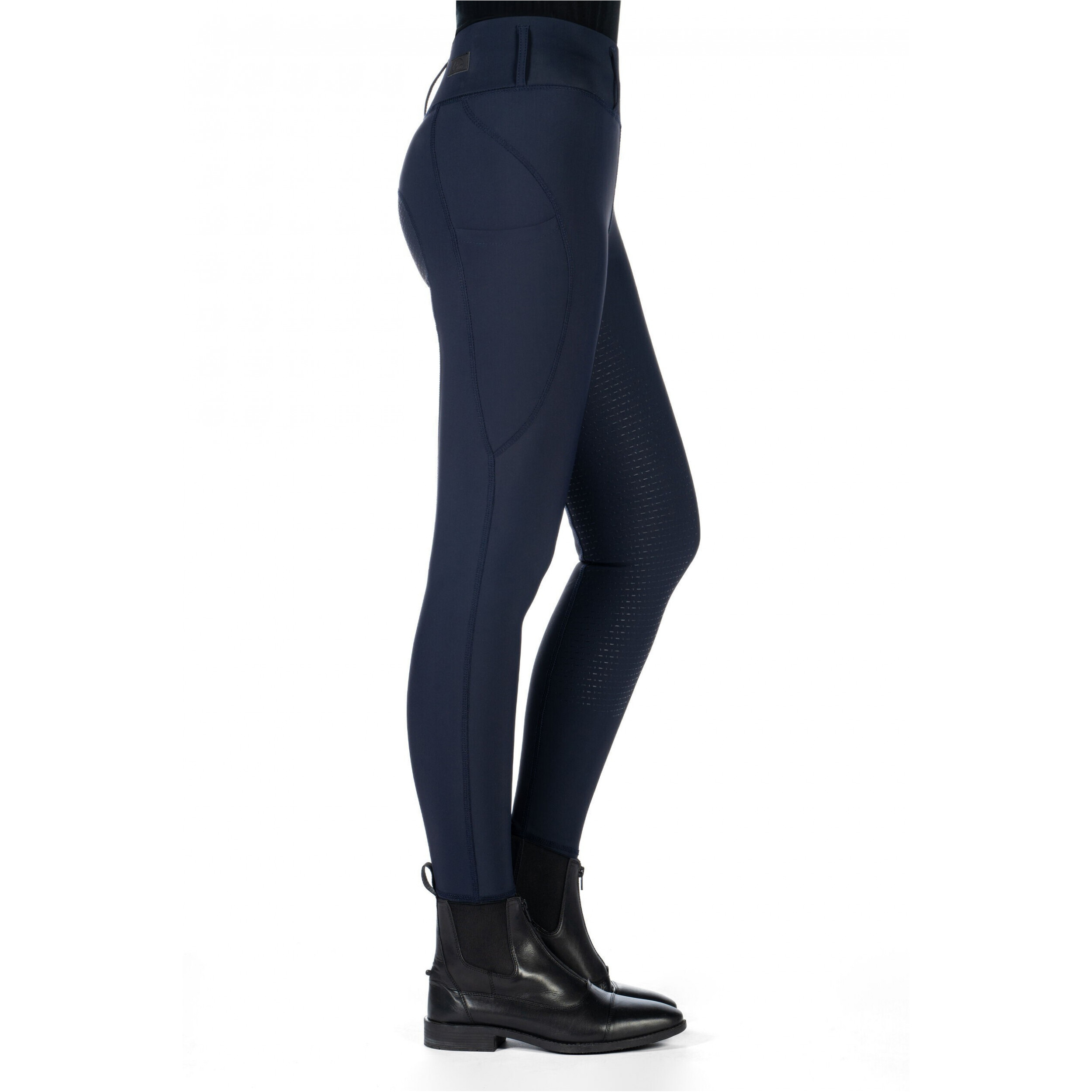 Kinder Reitleggings Silikon Vollbesatz JIL HIGH WAIST dunkelblau