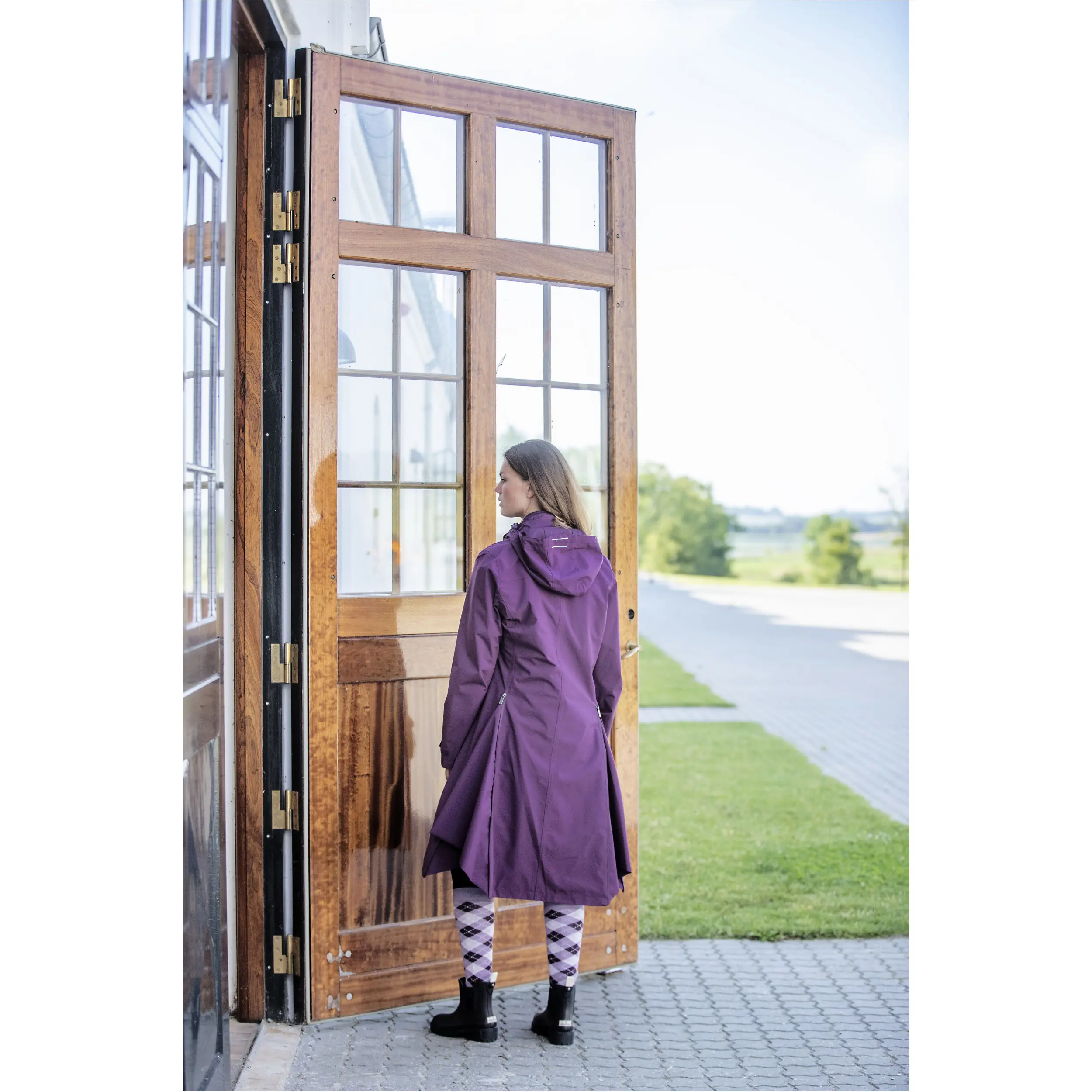 Damen Reitregenmantel HEAVEN italian plum