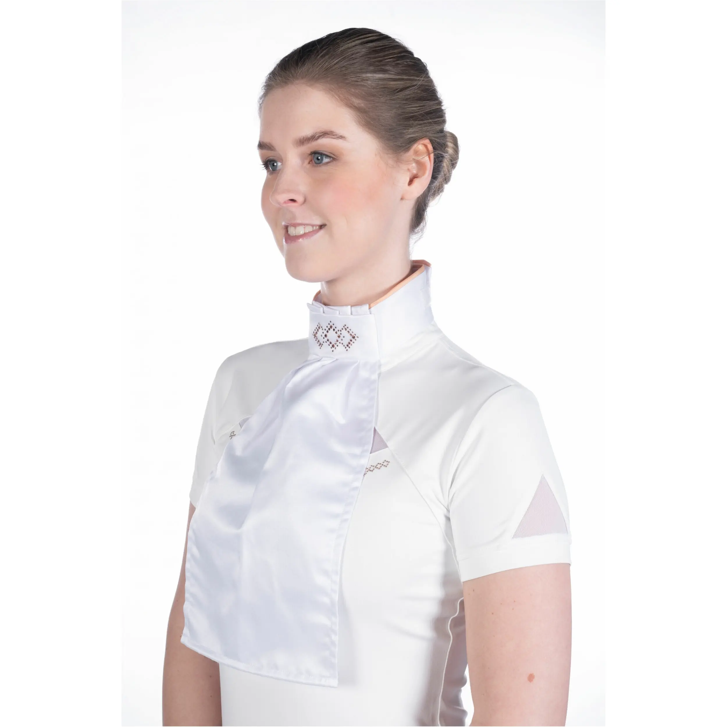 Plastron ABBY weiß/rosegold