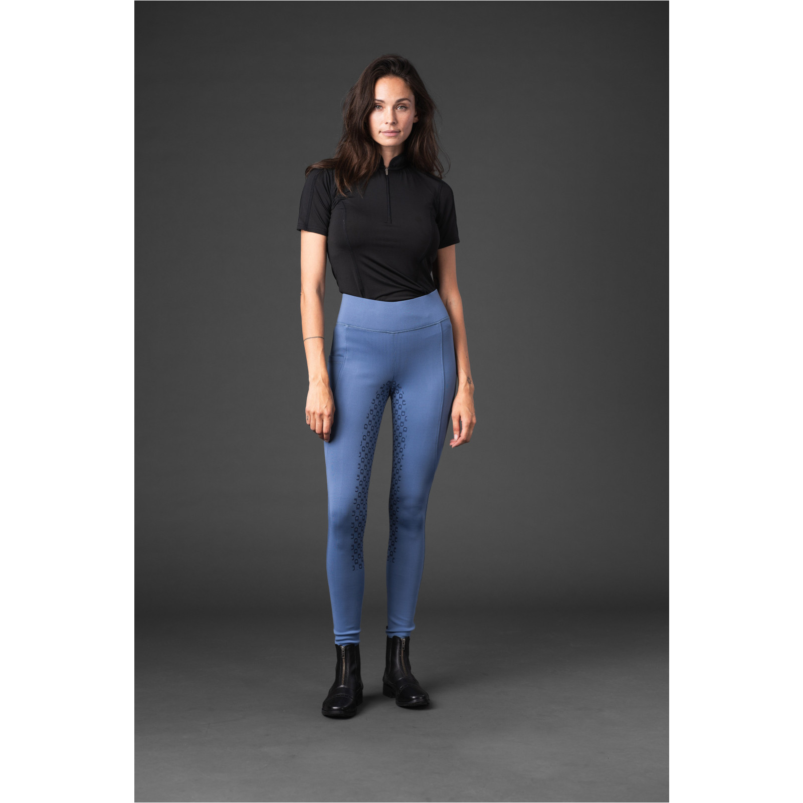 Winter Damen Reitleggings Silikon Vollbesatz SAFINA dutch blue