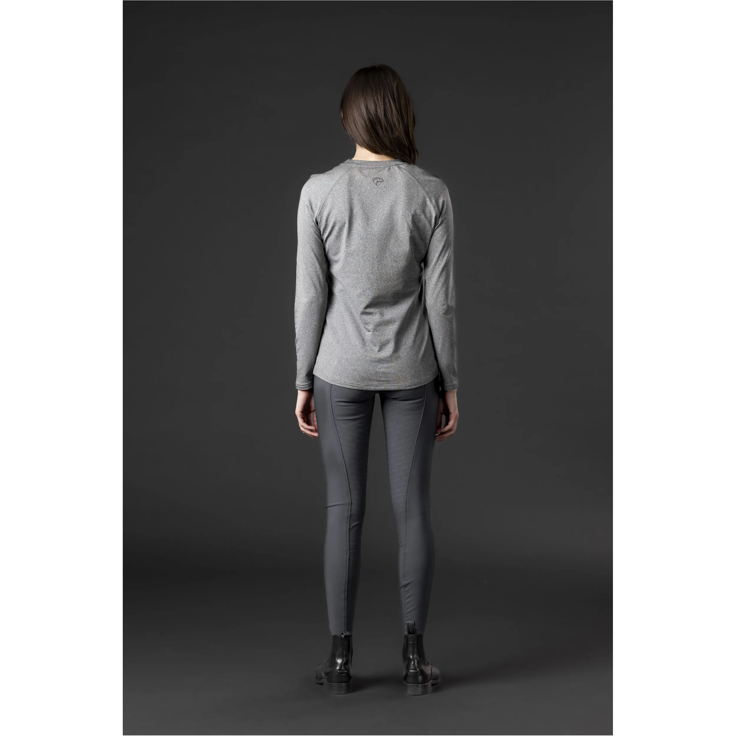 Damen Funktionsshirt Langarm AUDREY grau melange