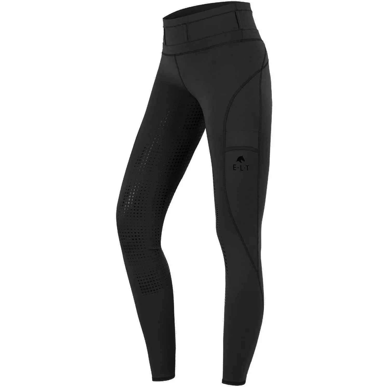Damen Reitleggings Silikon Vollbesatz HANNA Hochbund schwarz