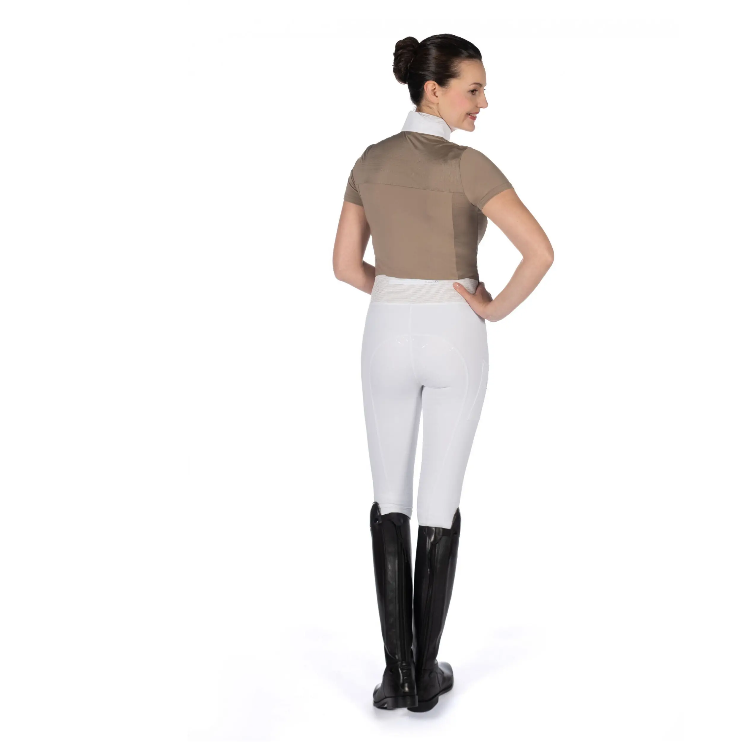 Damen Turniershirt Kurzarm VIRGINIA taupe
