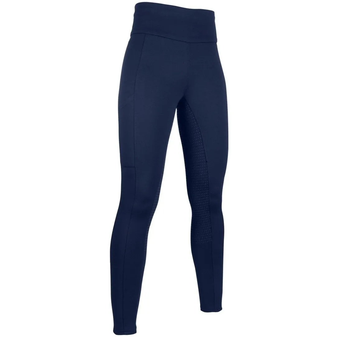 Winter Damen Reitleggings Silikon Vollbesatz COSY STYLE dunkelblau