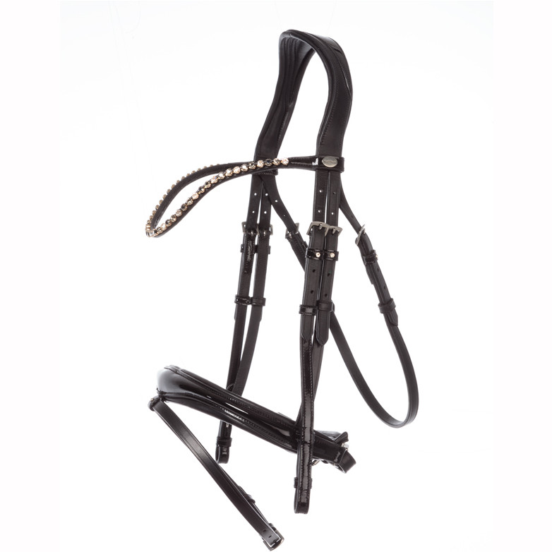 Trensenzaum schwedisch kombiniert REYNA schwarz lack/schwarz Trensenzaum schwedisch kombiniert REYNA schwarz lack/schwarz