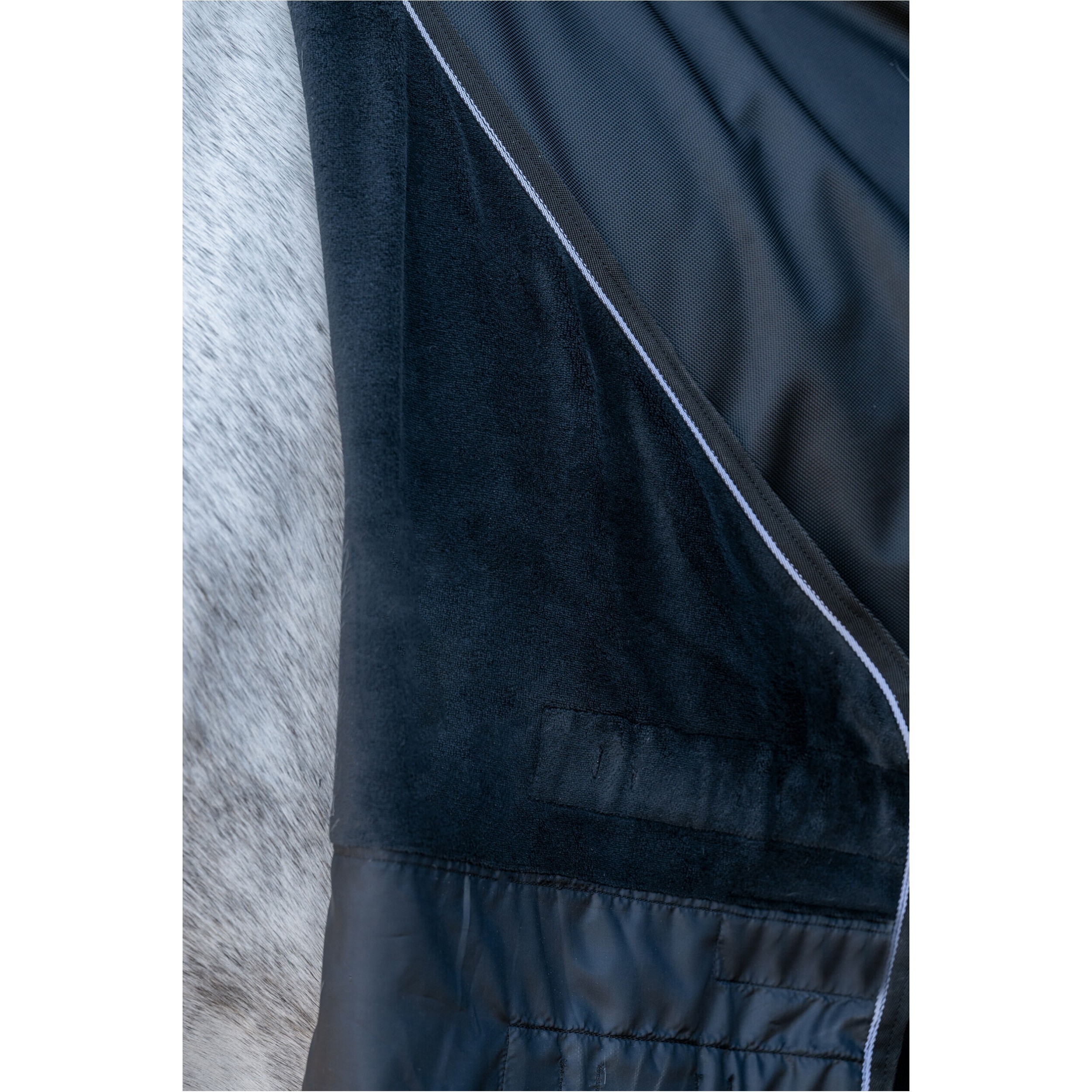 Weidedecke 300g Füllung 1680D mit Teddyfellfutter PREMIUM schwarz