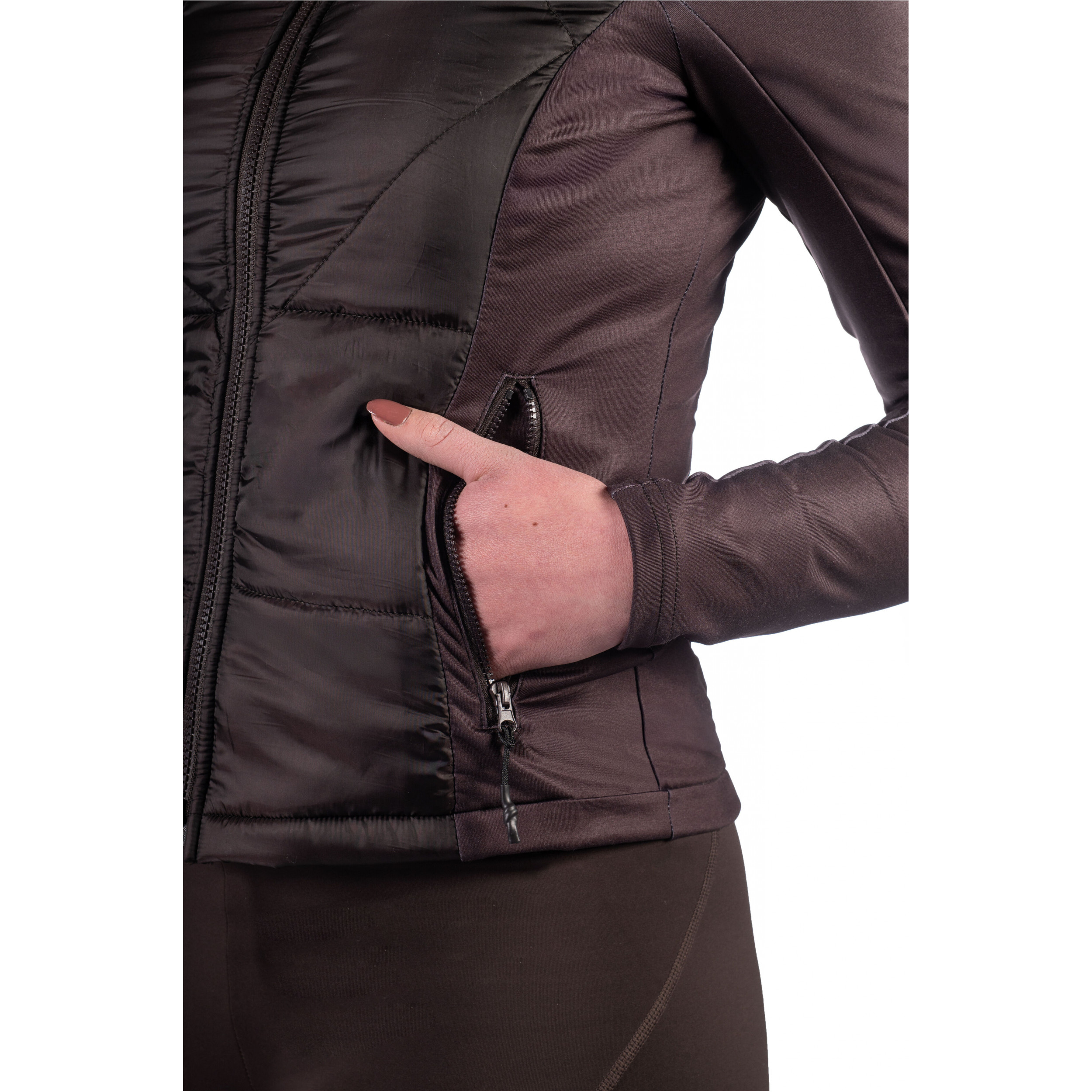 Damen Jersey-/Nylonjacke PRAG II STYLE dunkelbraun