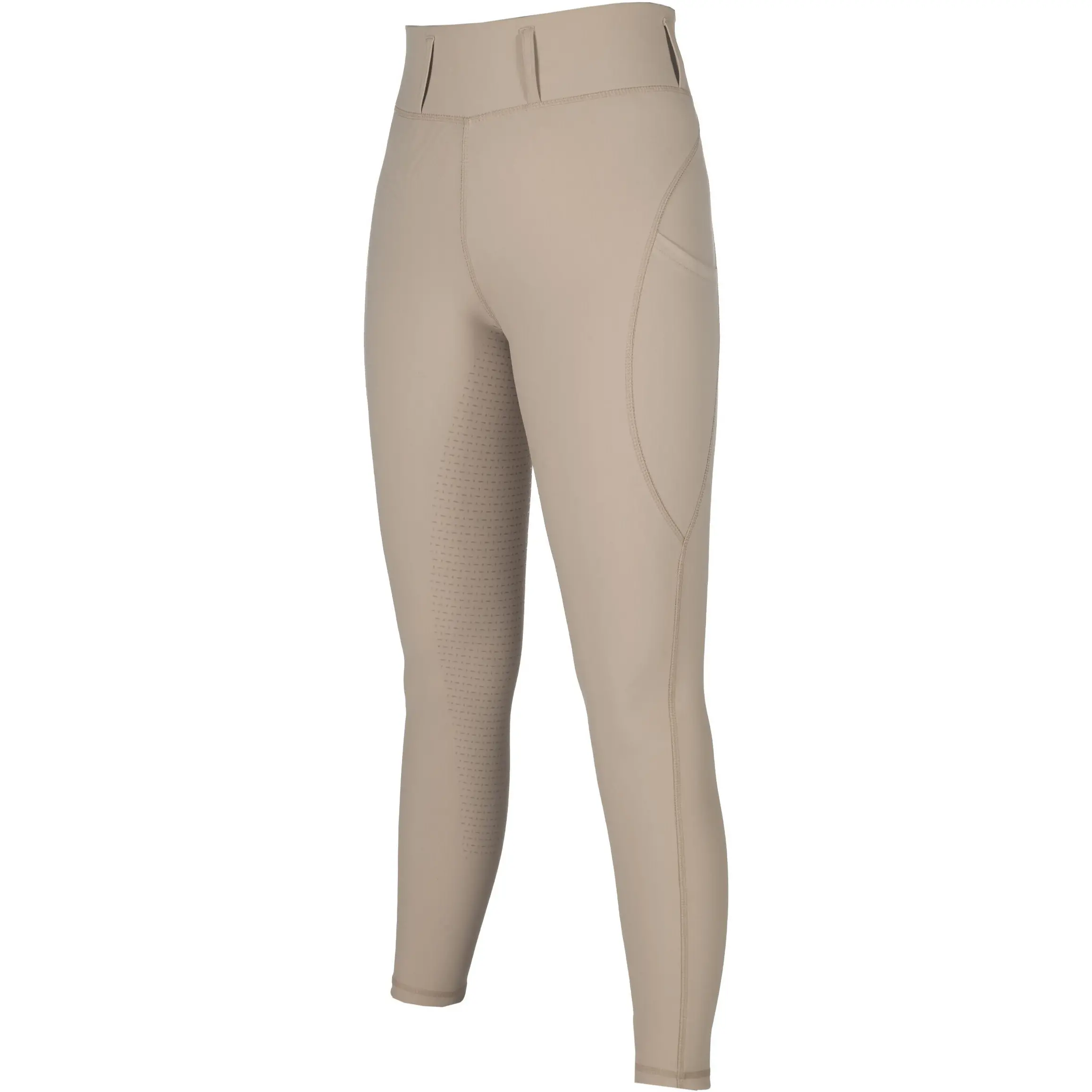 Damen Reitleggings Silikon Vollbesatz JIL HIGH WAIST beige