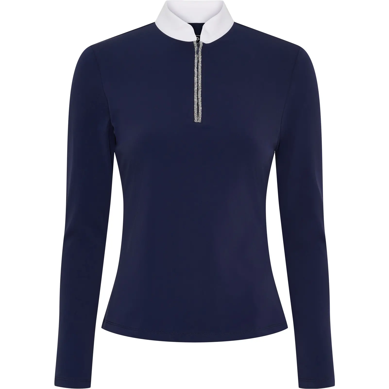 Damen Turniershirt Langarm VINICA half-zip navy