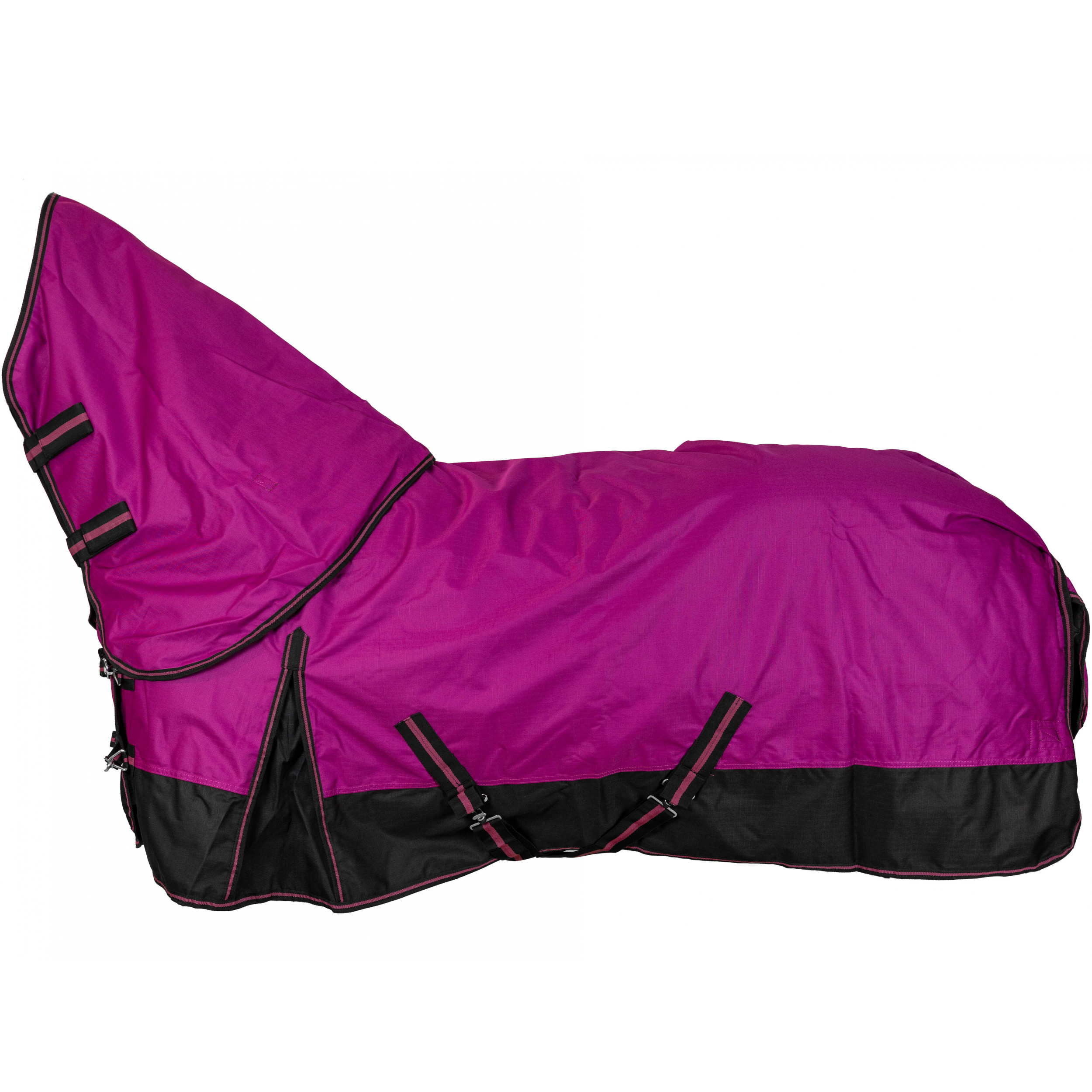 Winterdecke Full Neck 200g Füllung 600D BASICLINE beere/schwarz