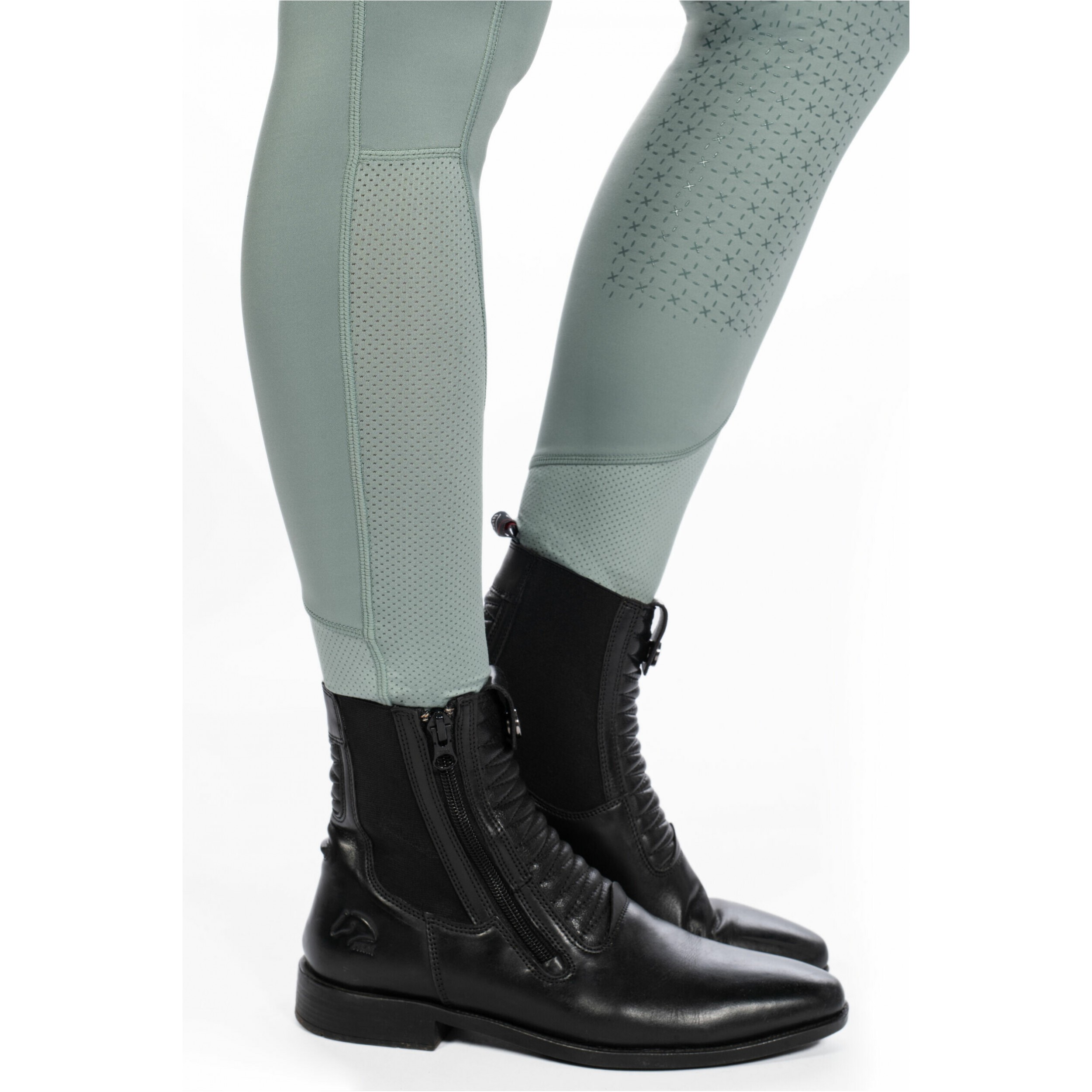 Damen Reitleggings Silikon Vollbesatz HARBOUR ISLAND salbei