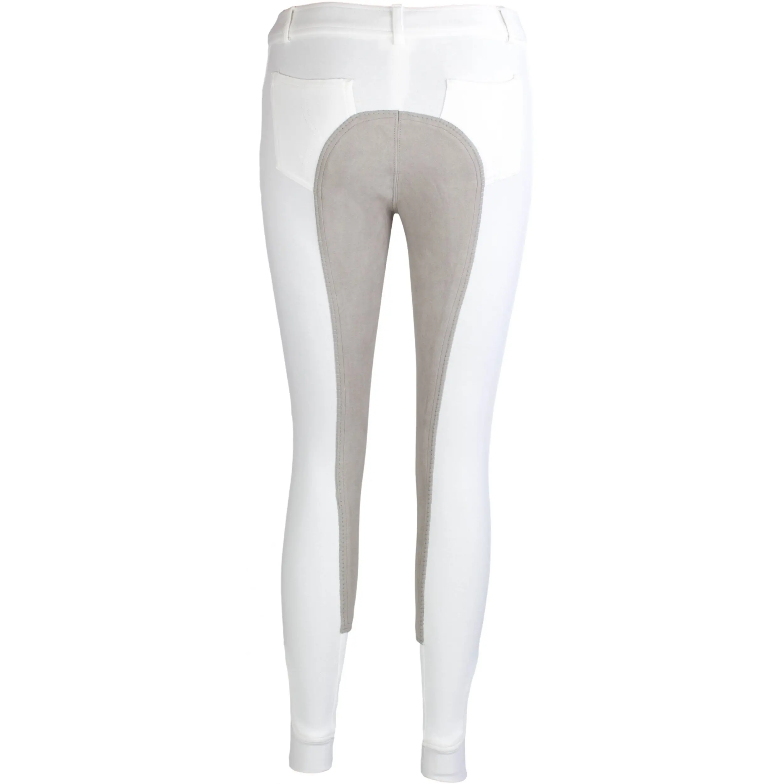 Damen Reithose Vollbesatz Flex BASICLINE weiß/grau