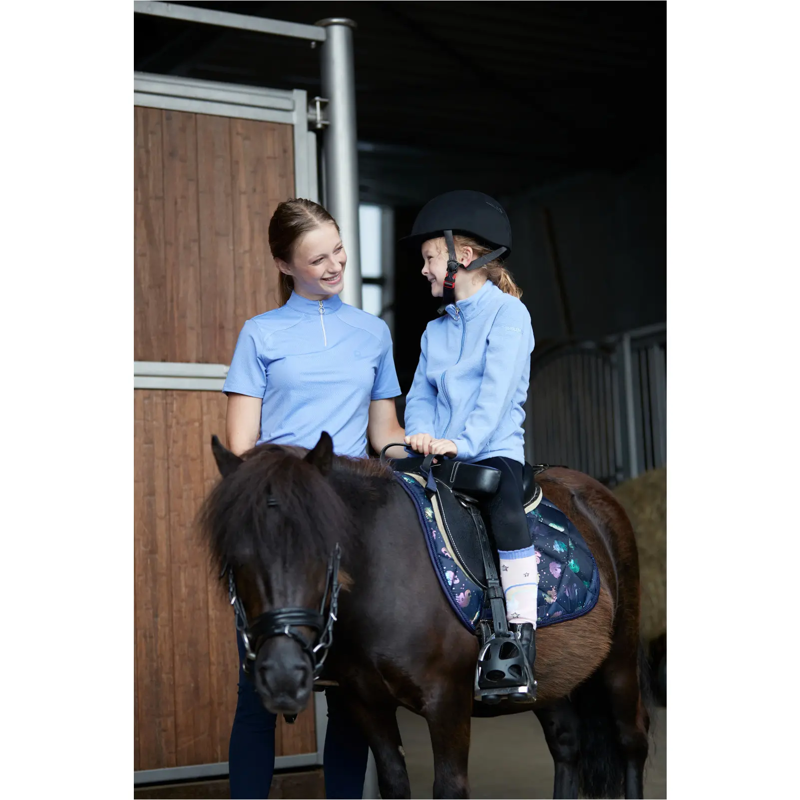 Kinder Reitleggings Silikon Vollbesatz MOLLY schwarz