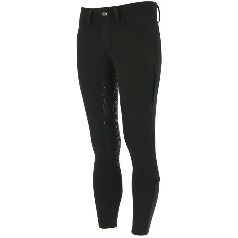Winter Herren Reithose Silikon Vollbesatz ZERMATT Softshell schwarz