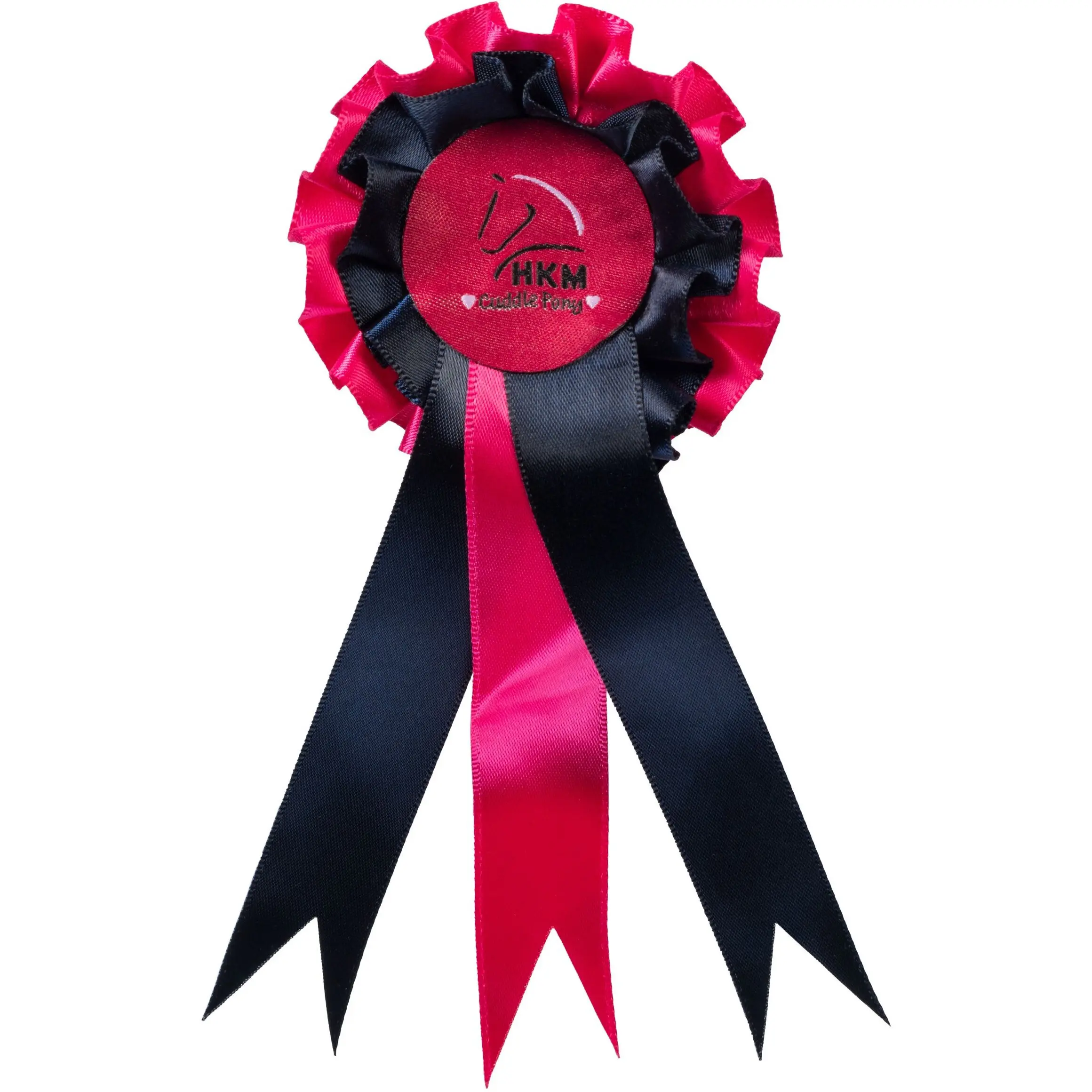 Turnierschleife CUDDLE PONY dunkelblau/pink
