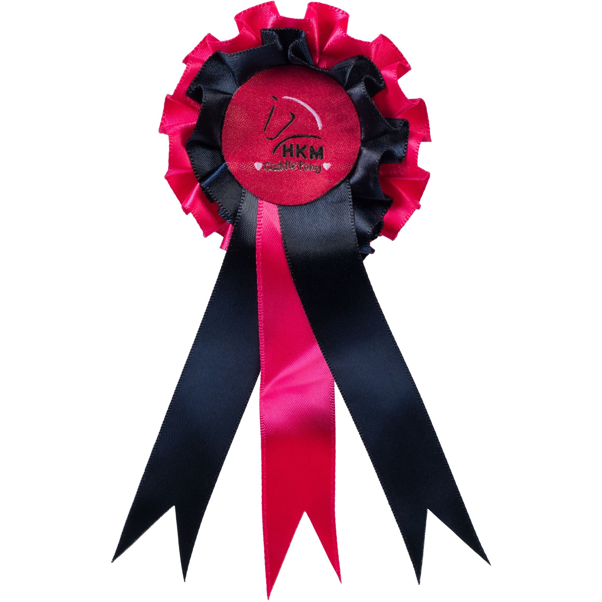 Turnierschleife CUDDLE PONY dunkelblau/pink