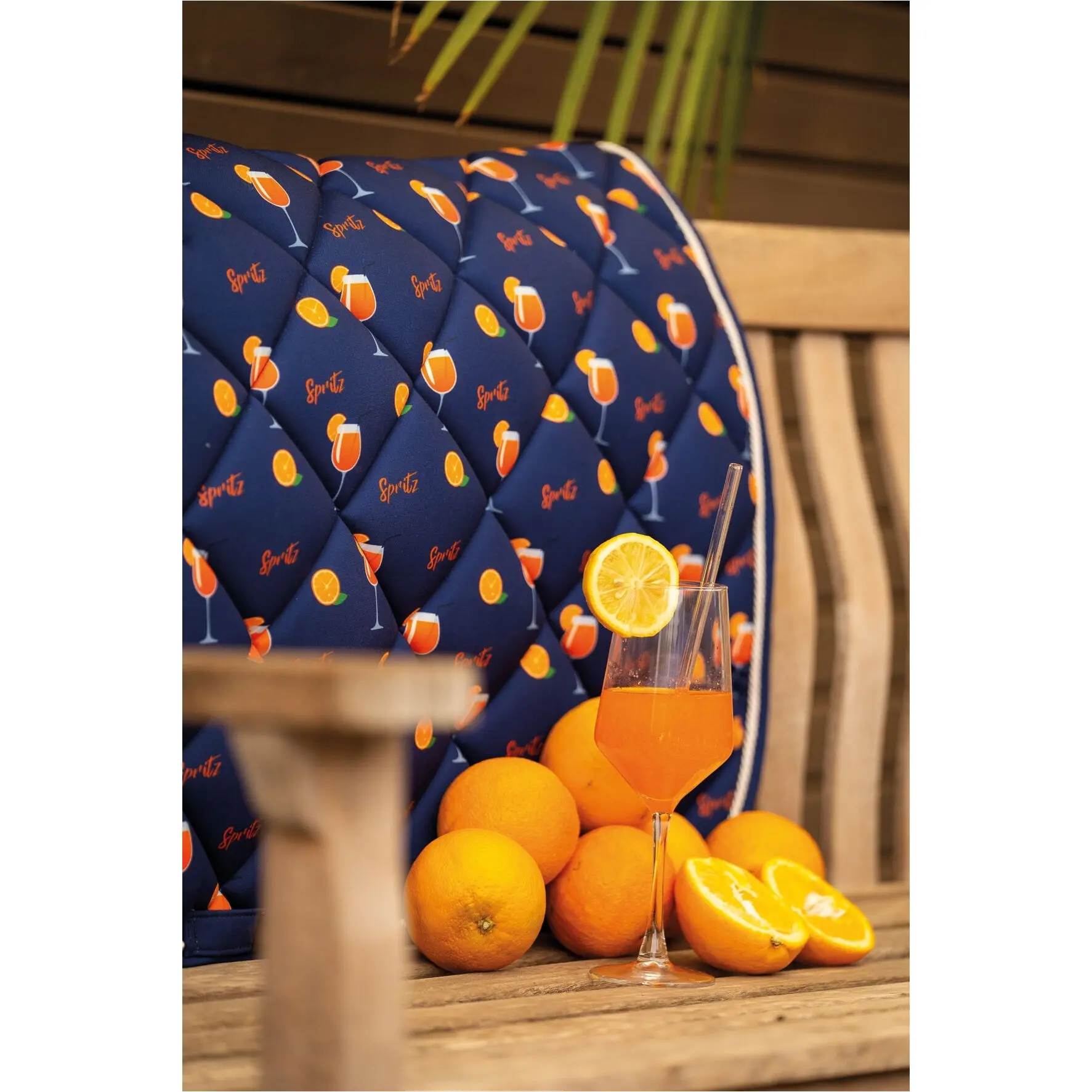 Schabracke SPLASH dunkelblau/orange